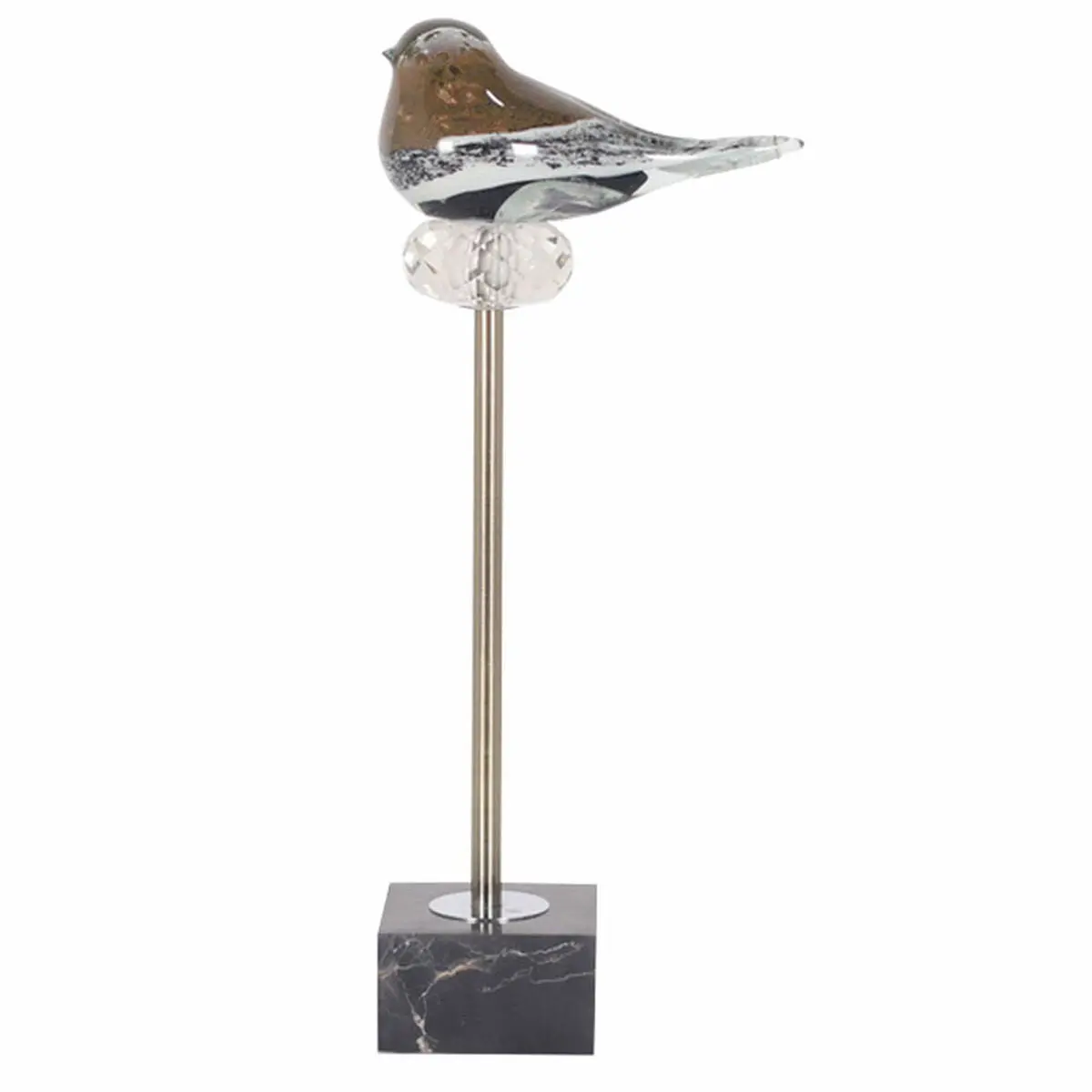 Decorative Figure Dkd Home Decor Crystal Marble Bird (18 X 10 X 42 Cm) 1
