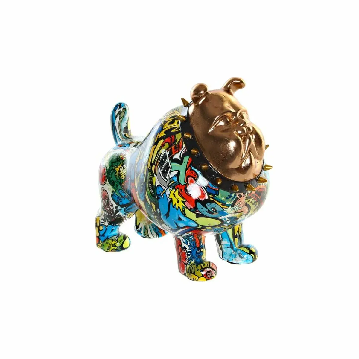 Decorative Figure Dkd Home Decor 21 X 16 X 20,5 Cm Golden Bulldog Multicolour 1
