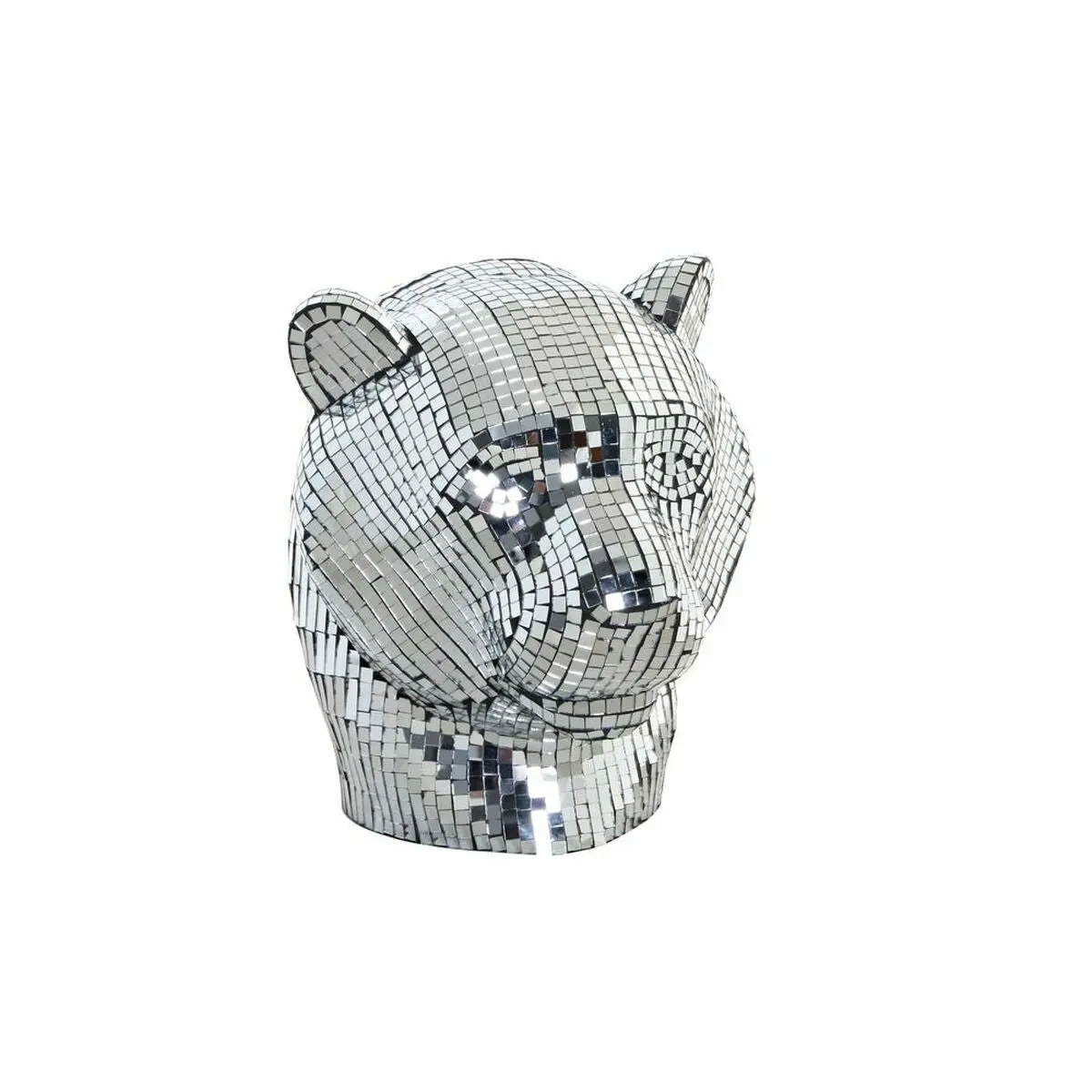 Decorative Figure Dkd Home Decor Silver Leopard Resin (31 X 27 X 32 Cm) 1