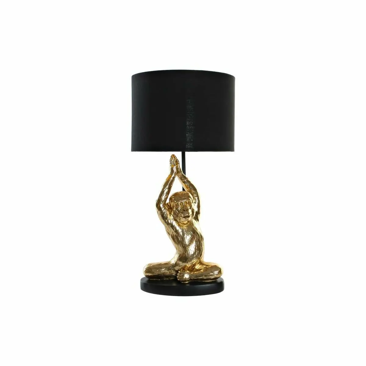 Desk Lamp Dkd Home Decor Black Golden Polyester Resin Monkey (25 X 25 X 48 Cm) 1