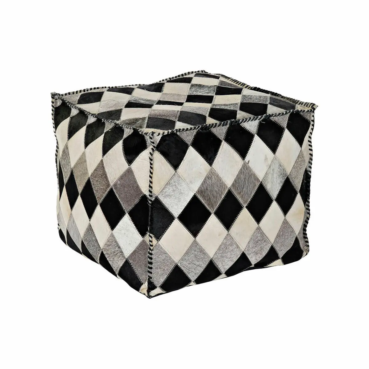 Pouffe Dkd Home Decor Polyester Leather (45 X 45 X 40 Cm) 1