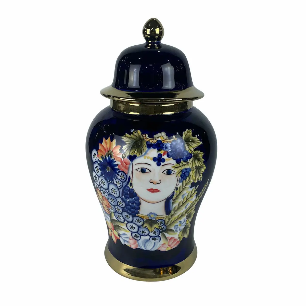 Vase Dkd Home Decor Porcelain Black Shabby Chic (22 X 22 X 42 Cm) 1