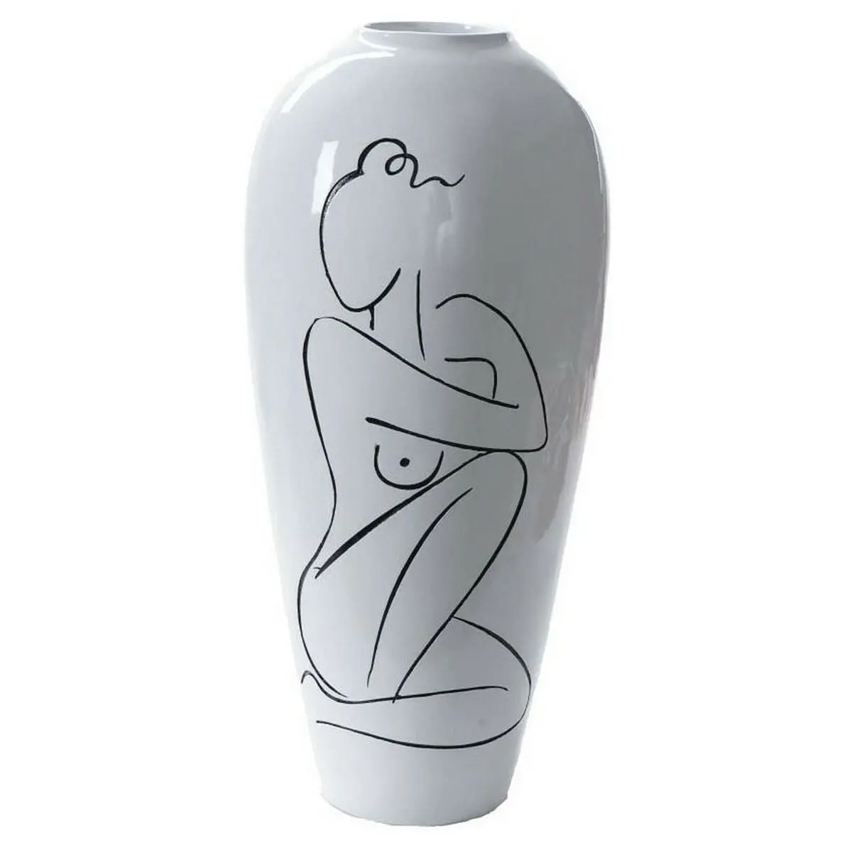 Vase Dkd Home Decor Abstract White Resin Modern (34 X 34 X 73.5 Cm) 1