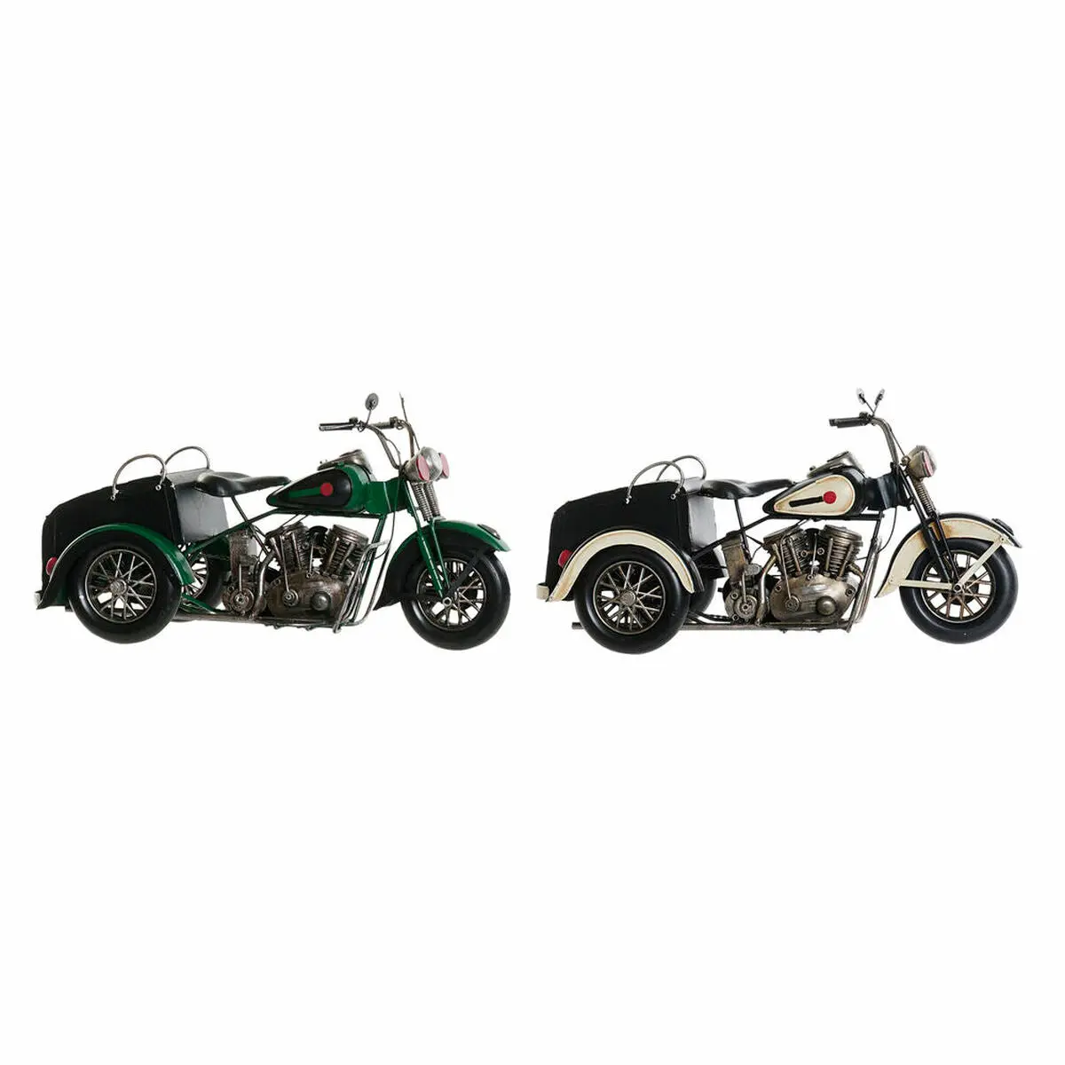 Decorative Figure Dkd Home Decor Black Green Motorbike Vintage 16 X 37 X 19 Cm (2 Units) (1 Unit) 1