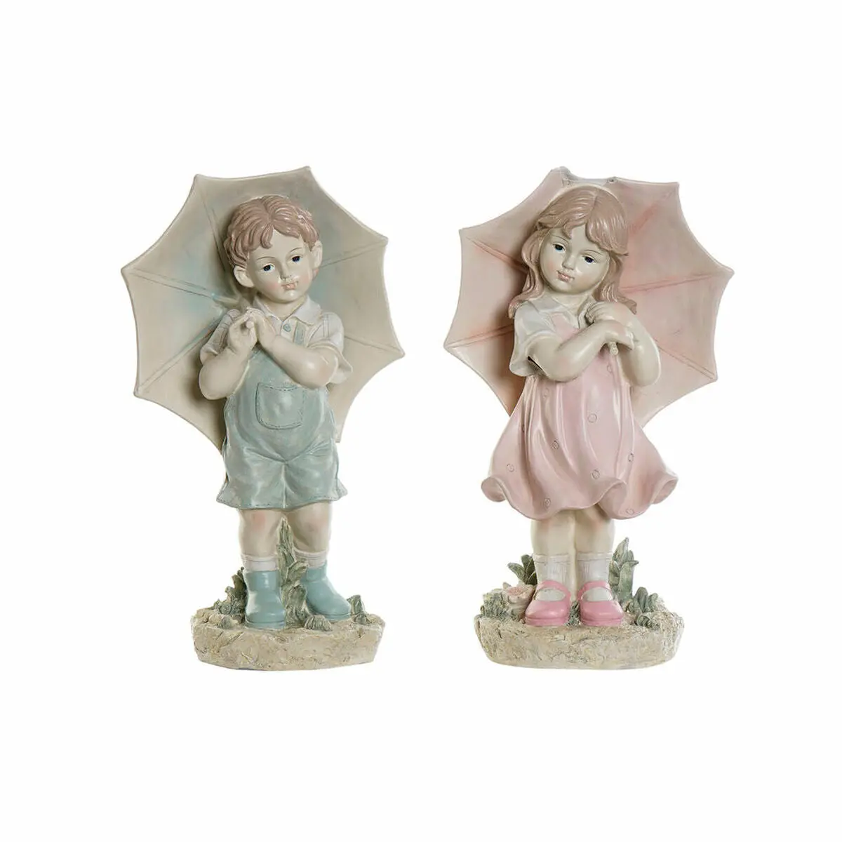 Decorative Figure Dkd Home Decor 28 X 20 X 48,5 Cm Blue Pink Children (2 Units) 1