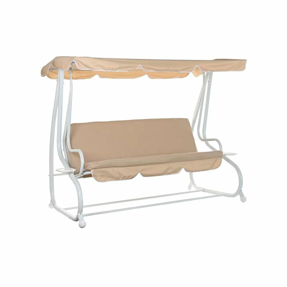 Bench Dkd Home Decor Beige Swing Polyester Steel (210 X 120 X 164 Cm) 1