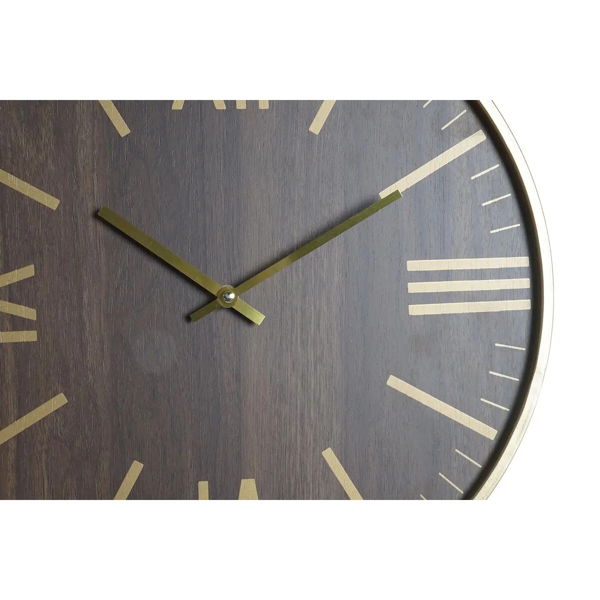 Wall Clock Dkd Home Decor 40 X 4 X 40 Cm Black Brown Iron Pendulum Mdf Wood (2 Units) 2