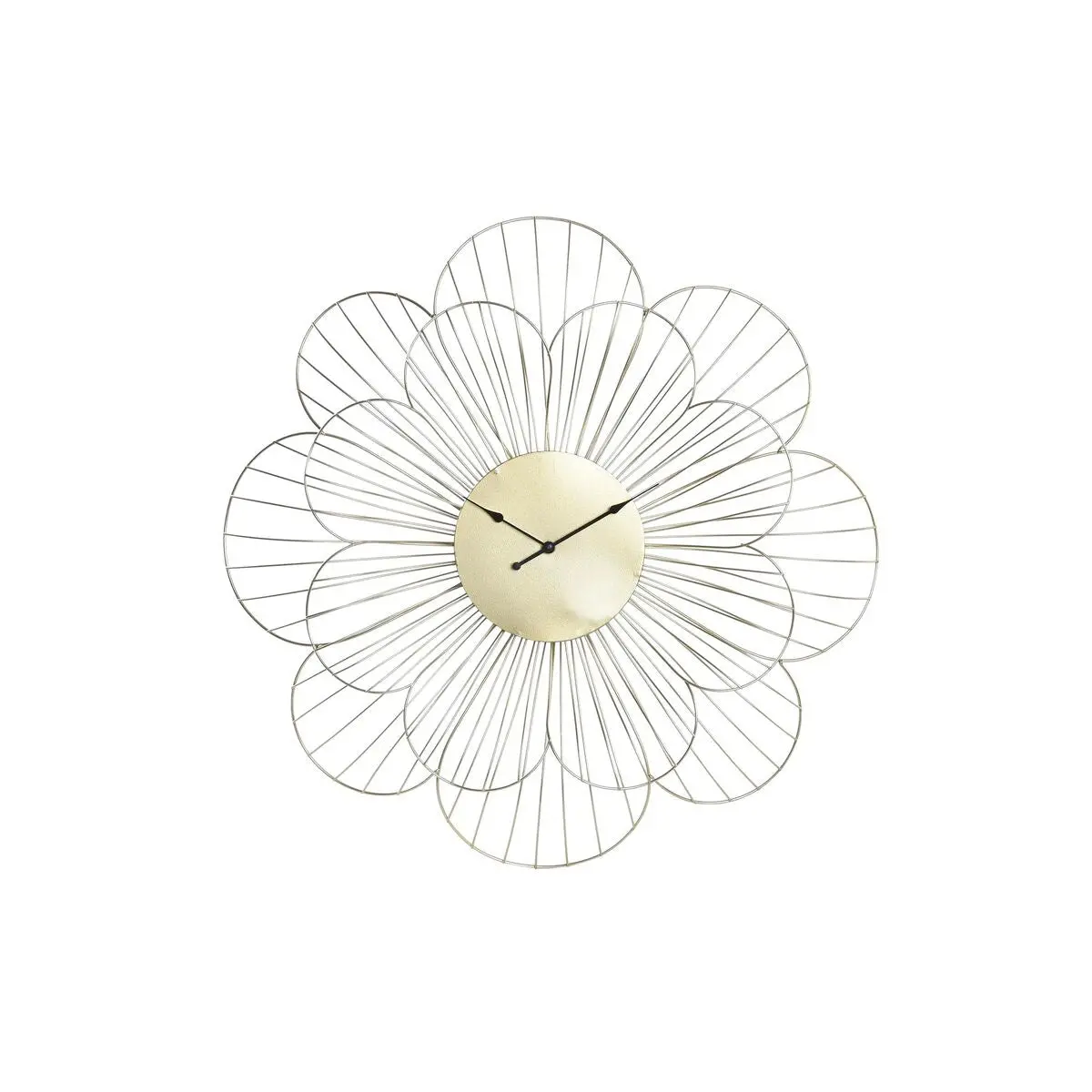 Wall Clock Dkd Home Decor Flower Golden Metal (57 X 4 X 57 Cm) 1