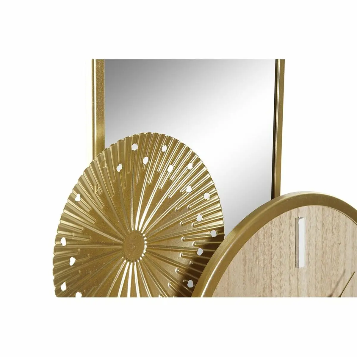 Table Clock Dkd Home Decor Golden Natural 2