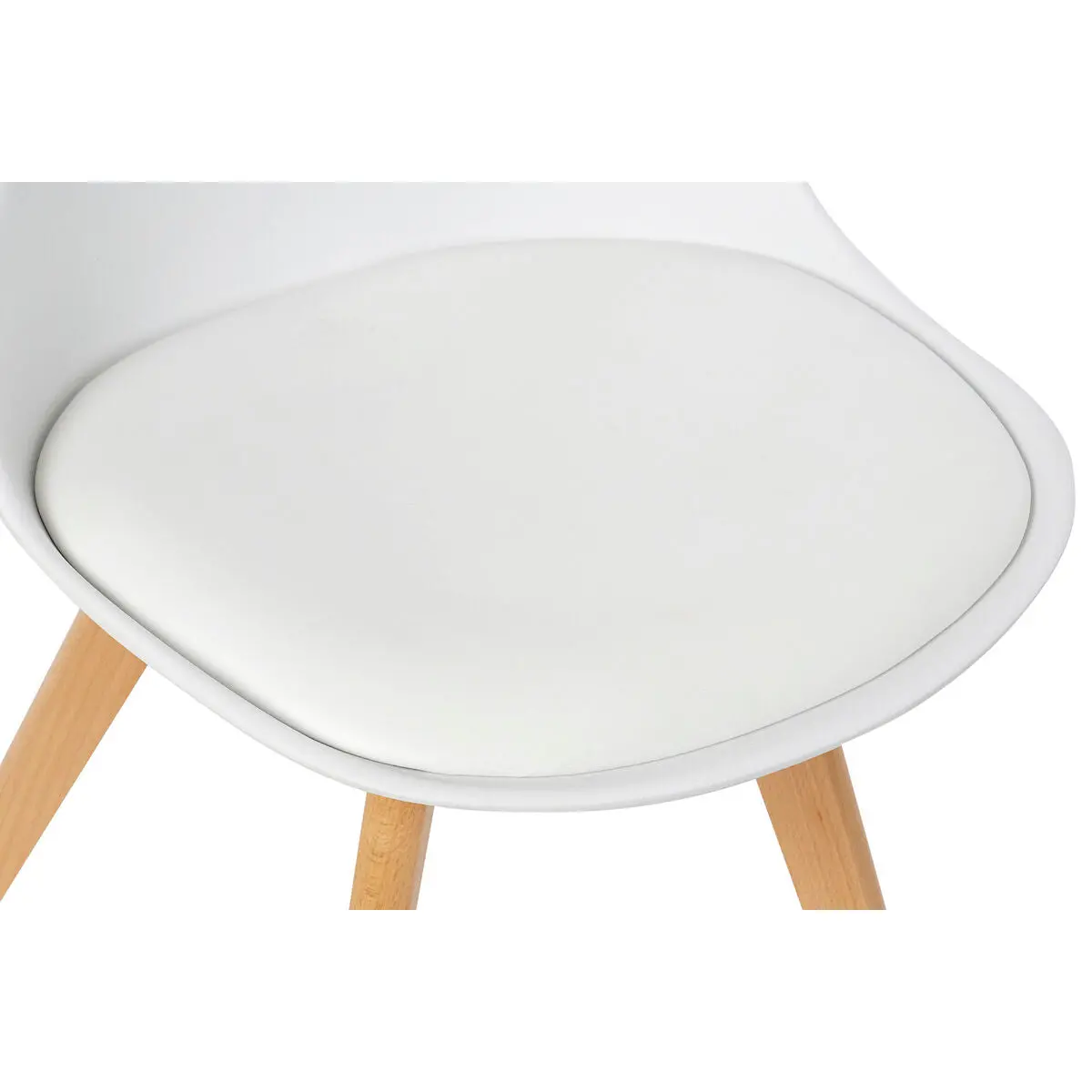 Chair Dkd Home Decor White Natural Polypropylene Beech Wood 48 X 55 X 83 Cm 2