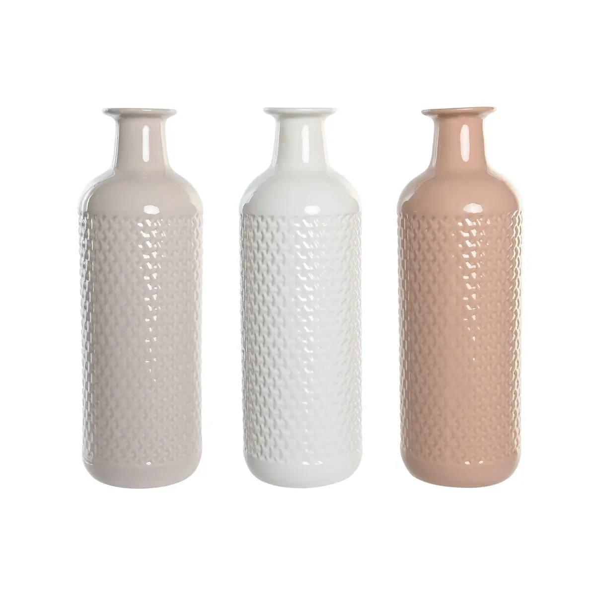 Vase Dkd Home Decor Terracotta Light Mauve Light Pink Dolomite 13 X 13 X 41 Cm (3 Units) 1