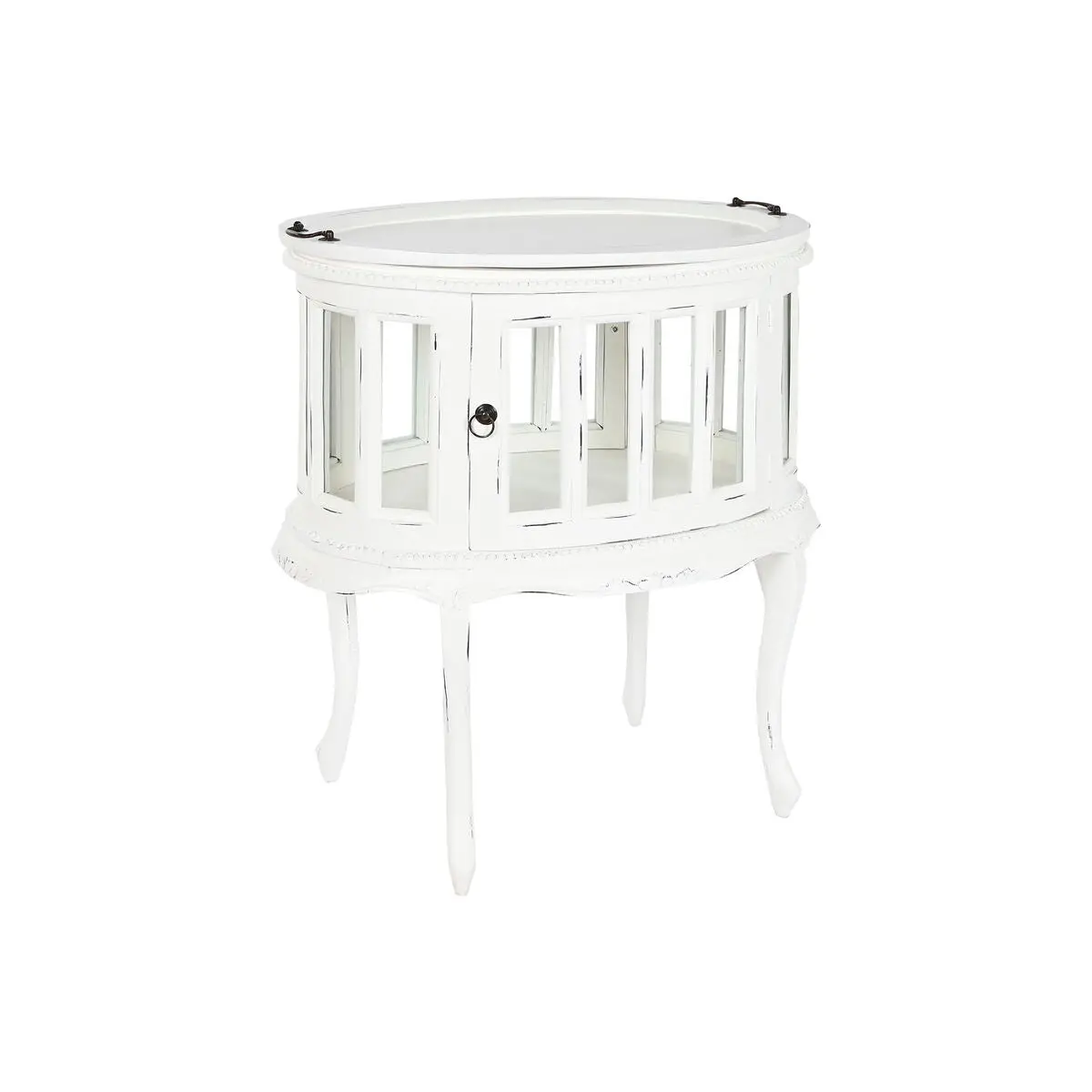 Serving Trolley Home Esprit White Wood 75 X 50 X 78 Cm 1