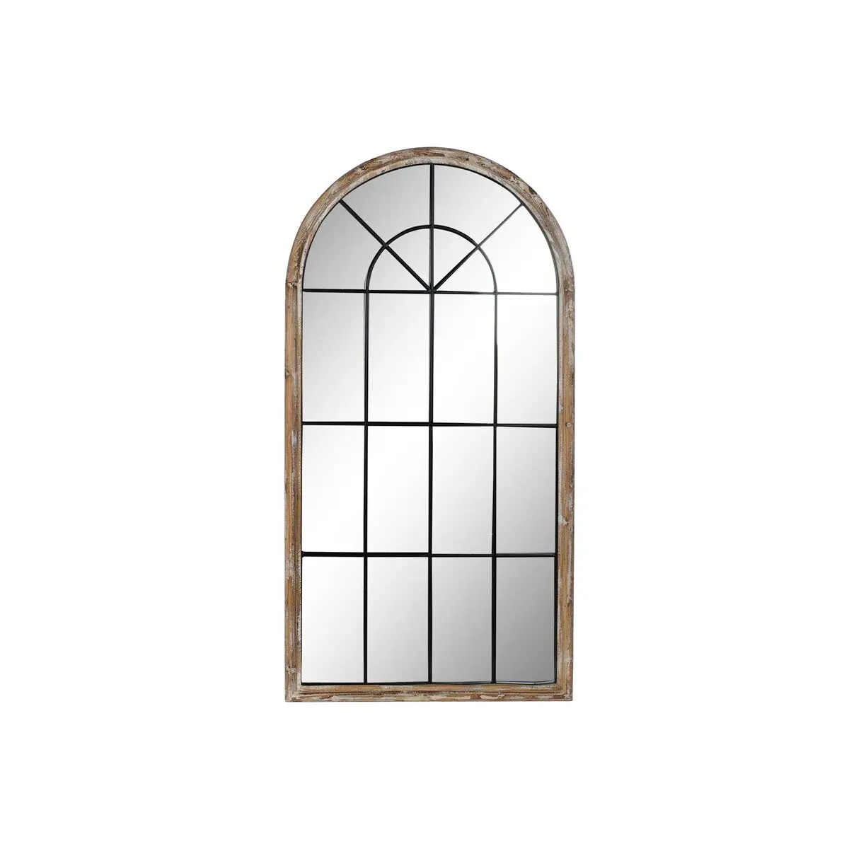 Wall Mirror Home Esprit White Brown Black Window 86 X 3,5 X 168 Cm 1