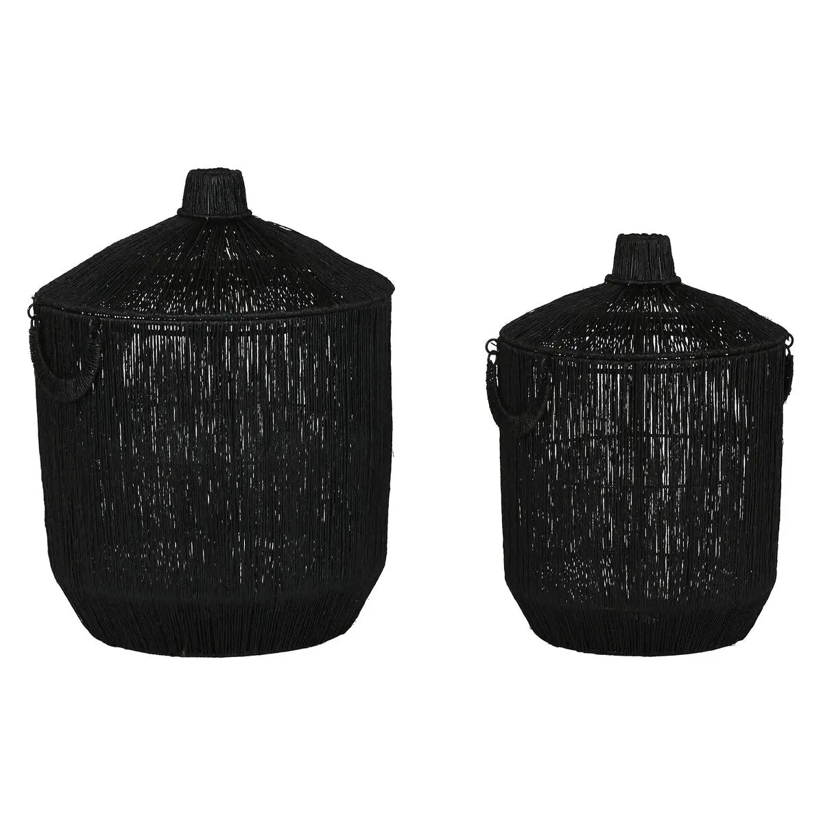 Basket Set Home Esprit Black Jute Metal (2 Pieces) 1