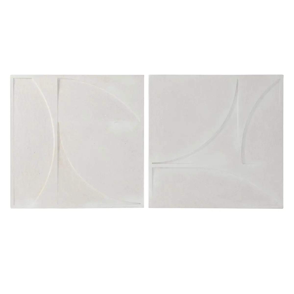 Wall Decoration Home Esprit White Modern 80 X 4 X 80 Cm (2 Units) 1