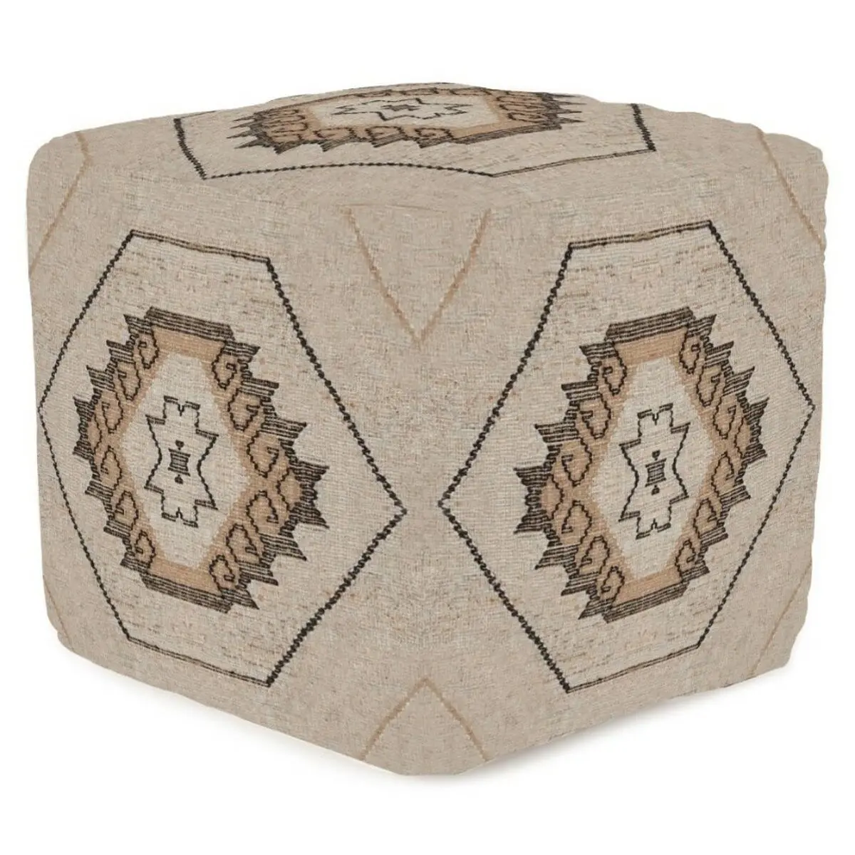 Footrest Home Esprit Brown Natural 45 X 45 X 45 Cm 1