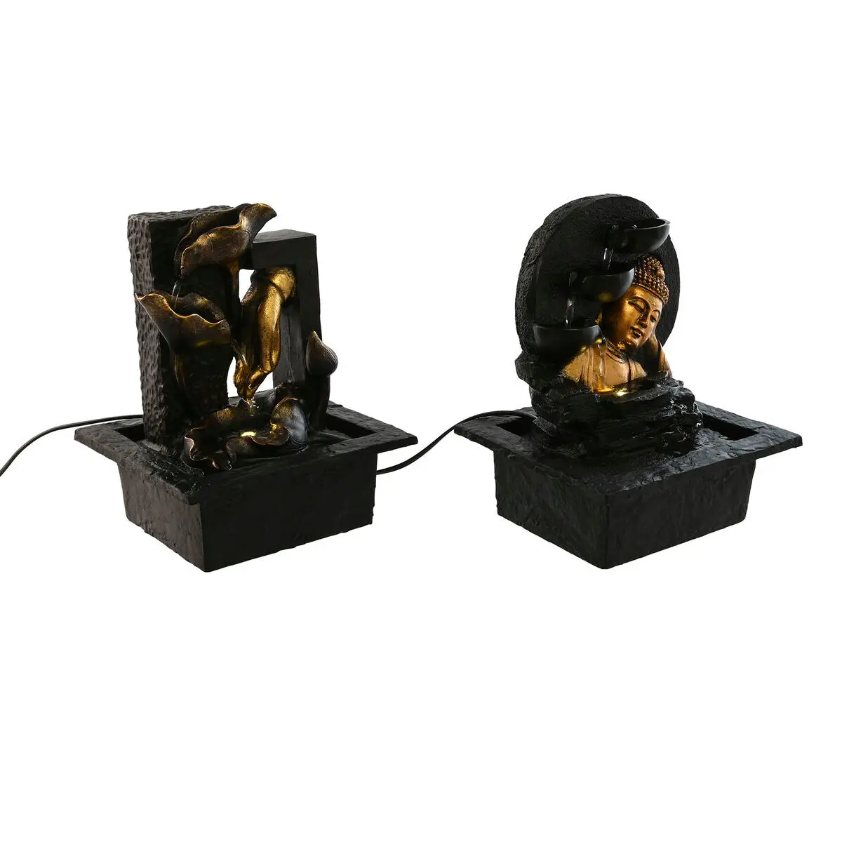 Garden Fountain Home Esprit Resin Buddha Oriental 21 X 19 X 27 Cm (2 Units) 1