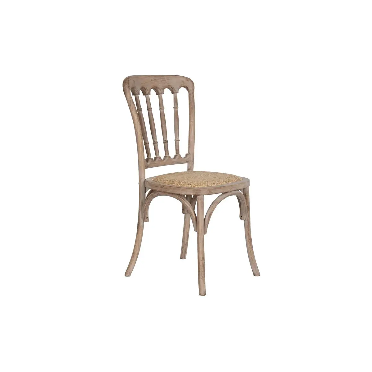 Dining Chair Home Esprit Light Brown Rattan Fir 45 X 48 X 92 Cm 1