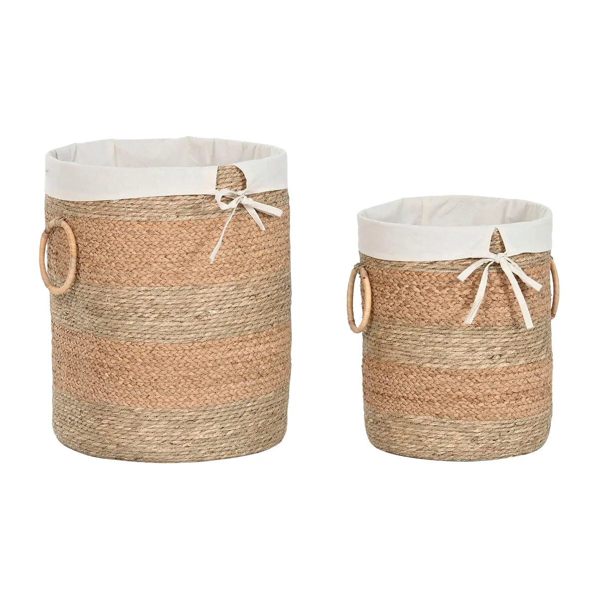 Basket Set Home Esprit Cream Natural Seagrass (2 Pieces) 1