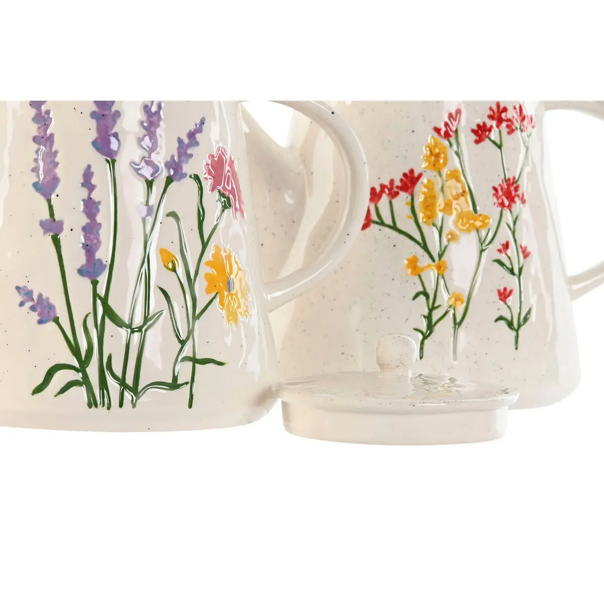 Teapot Home Esprit Multicolour Porcelain 900 Ml (2 Units) 1