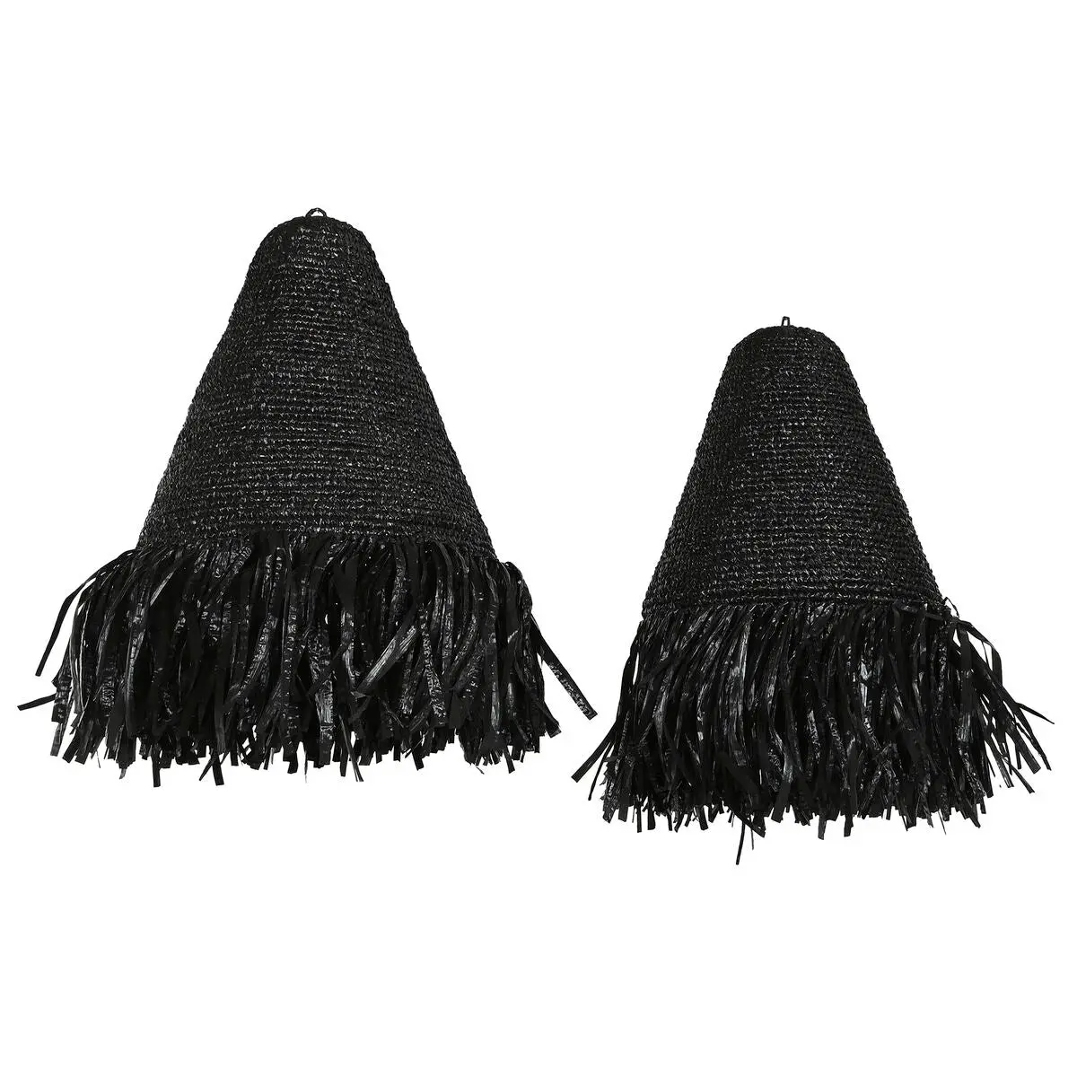 Lamp Shade Home Esprit Black Raffia 60 X 60 X 80 Cm 1
