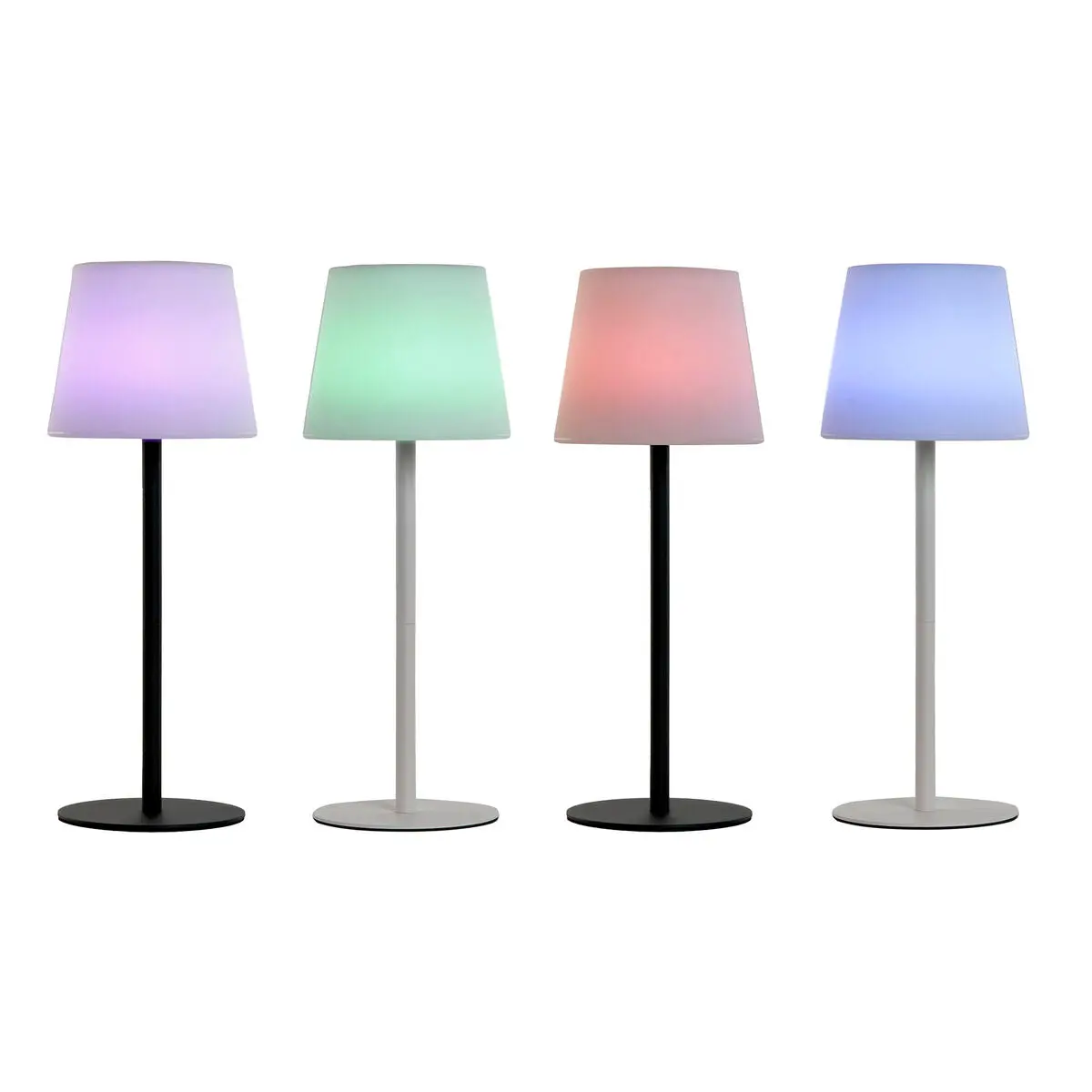 Solar Lamp Home Esprit White Black 15 X 15 X 40 Cm 1