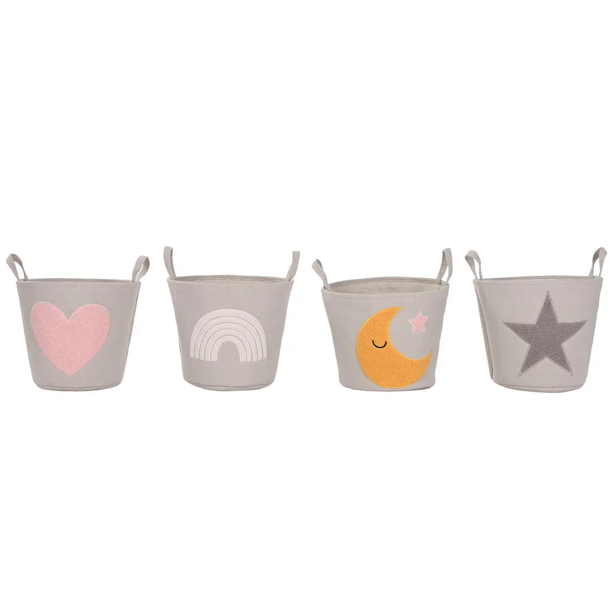 Decorative Basket Home Esprit Multicolour 36 X 36 X 40 Cm (4 Units) 1