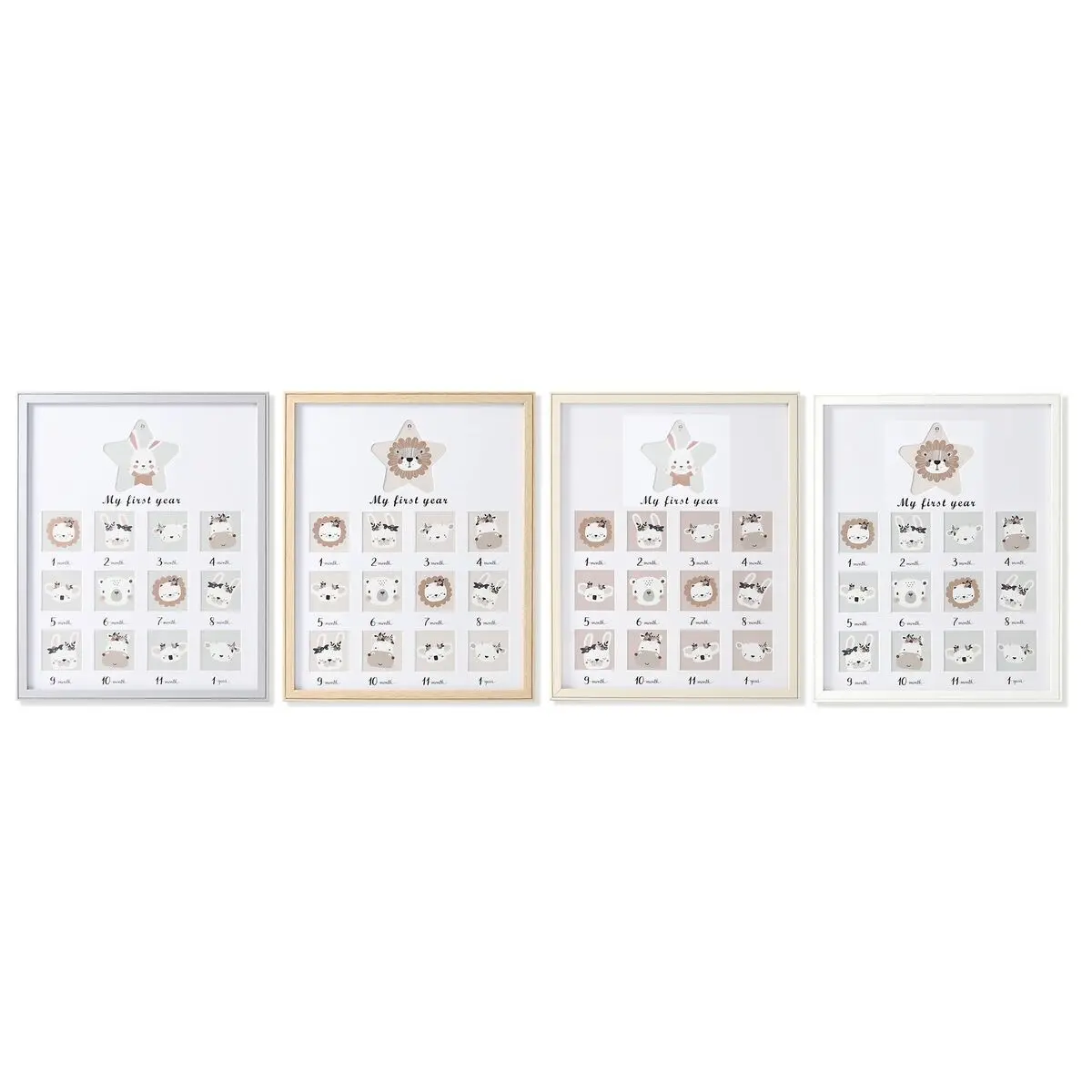 Photo Frame Home Esprit Crystal Mdf Wood 40,5 X 2 X 49,5 Cm (4 Units) 1