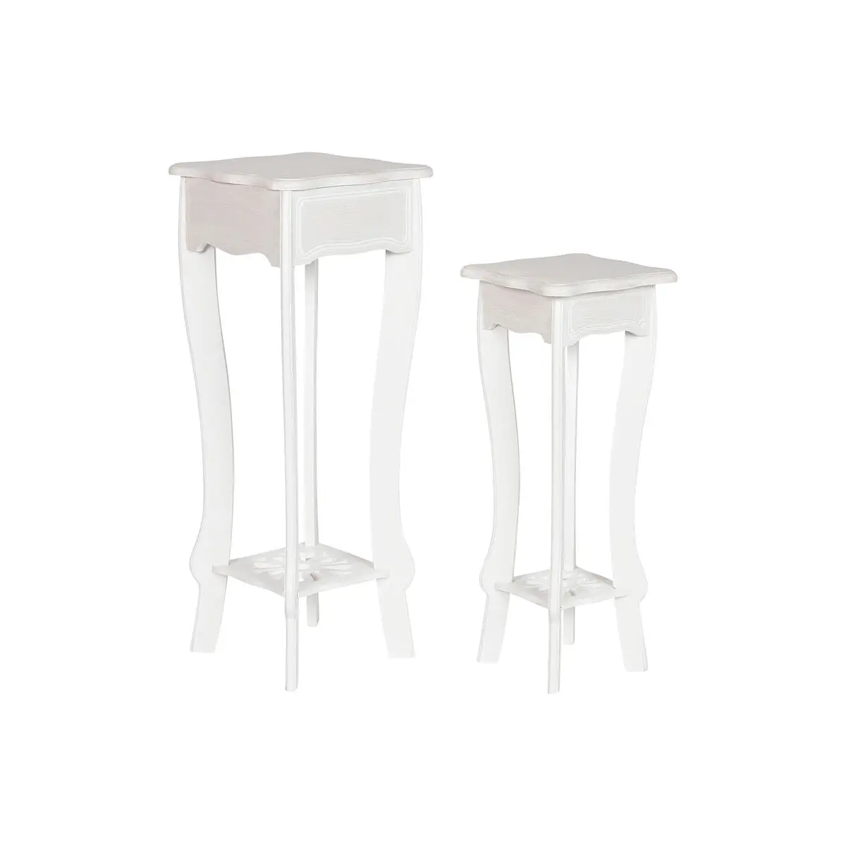 Set Of 2 Tables Home Esprit White 30 X 30 X 76,5 Cm 1