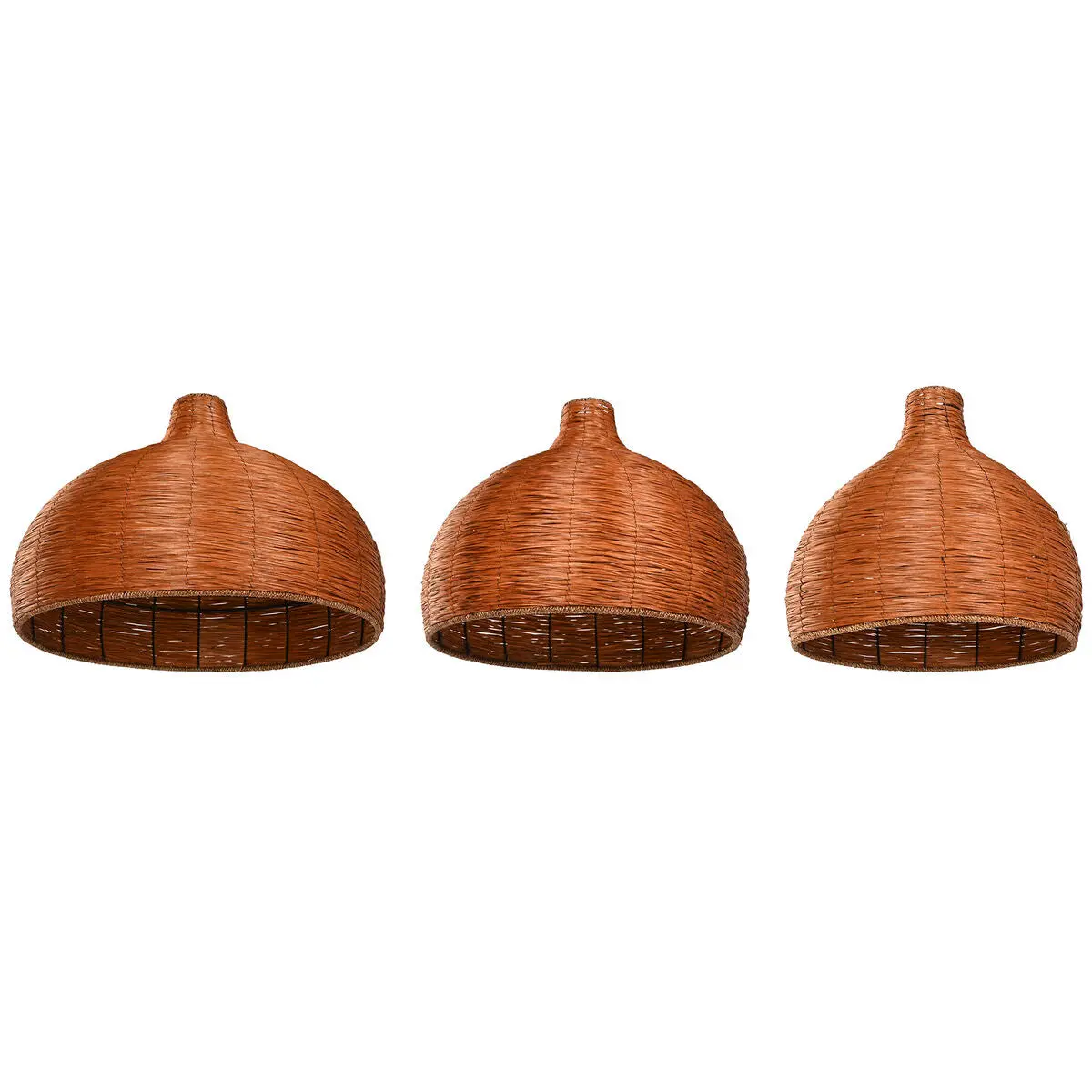Lamp Shade Home Esprit Dark Brown 70 X 70 X 50 Cm (3 Pieces) 1