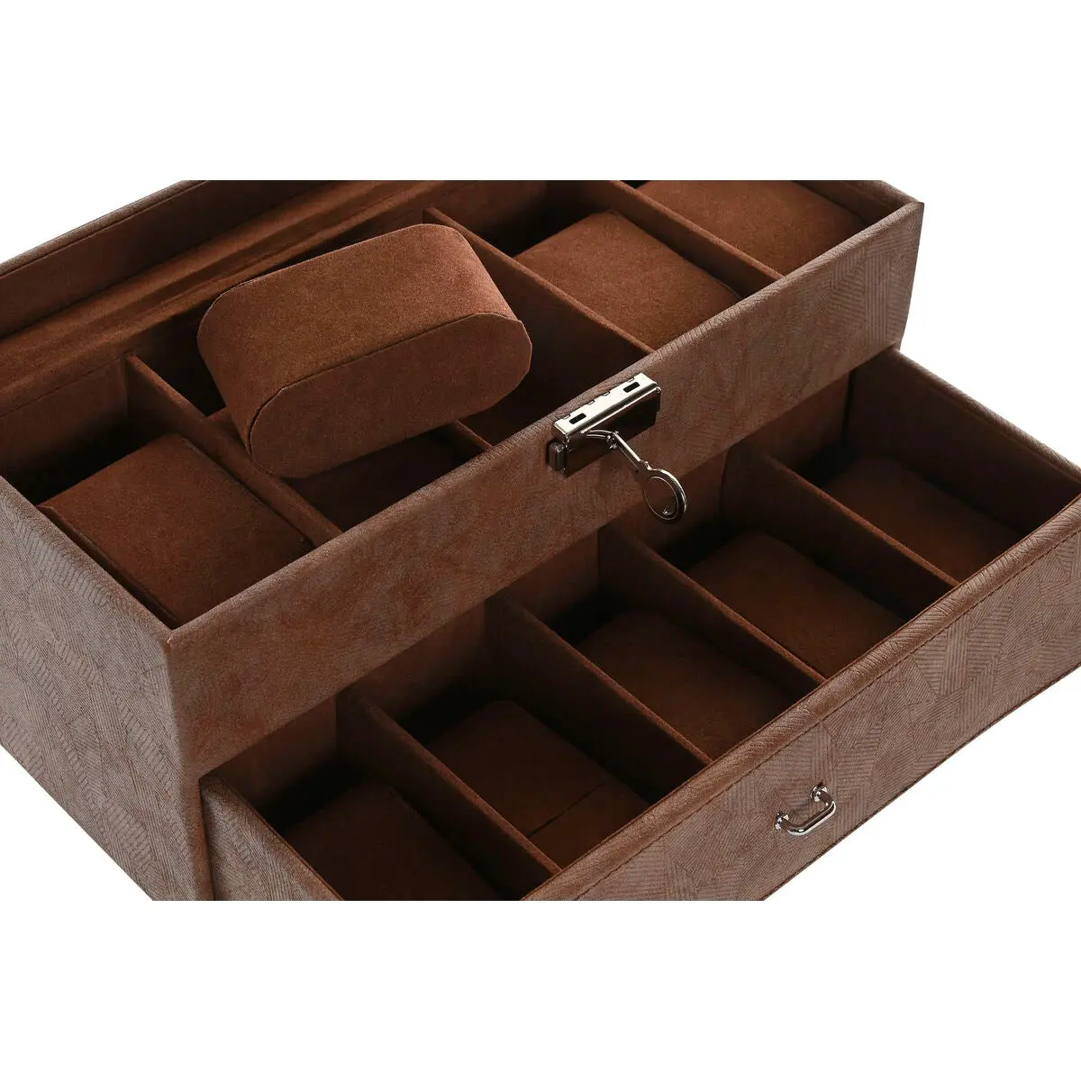 Jewelry Box Home Esprit Brown Polyurethane Crystal Mdf Wood 27,5 X 11 X 15,5 Cm 2