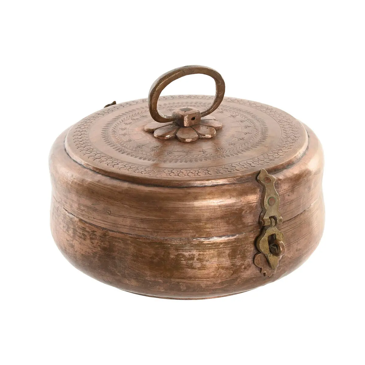 Jewelry Box Home Esprit Copper Brass 25 X 25 X 10 Cm 1