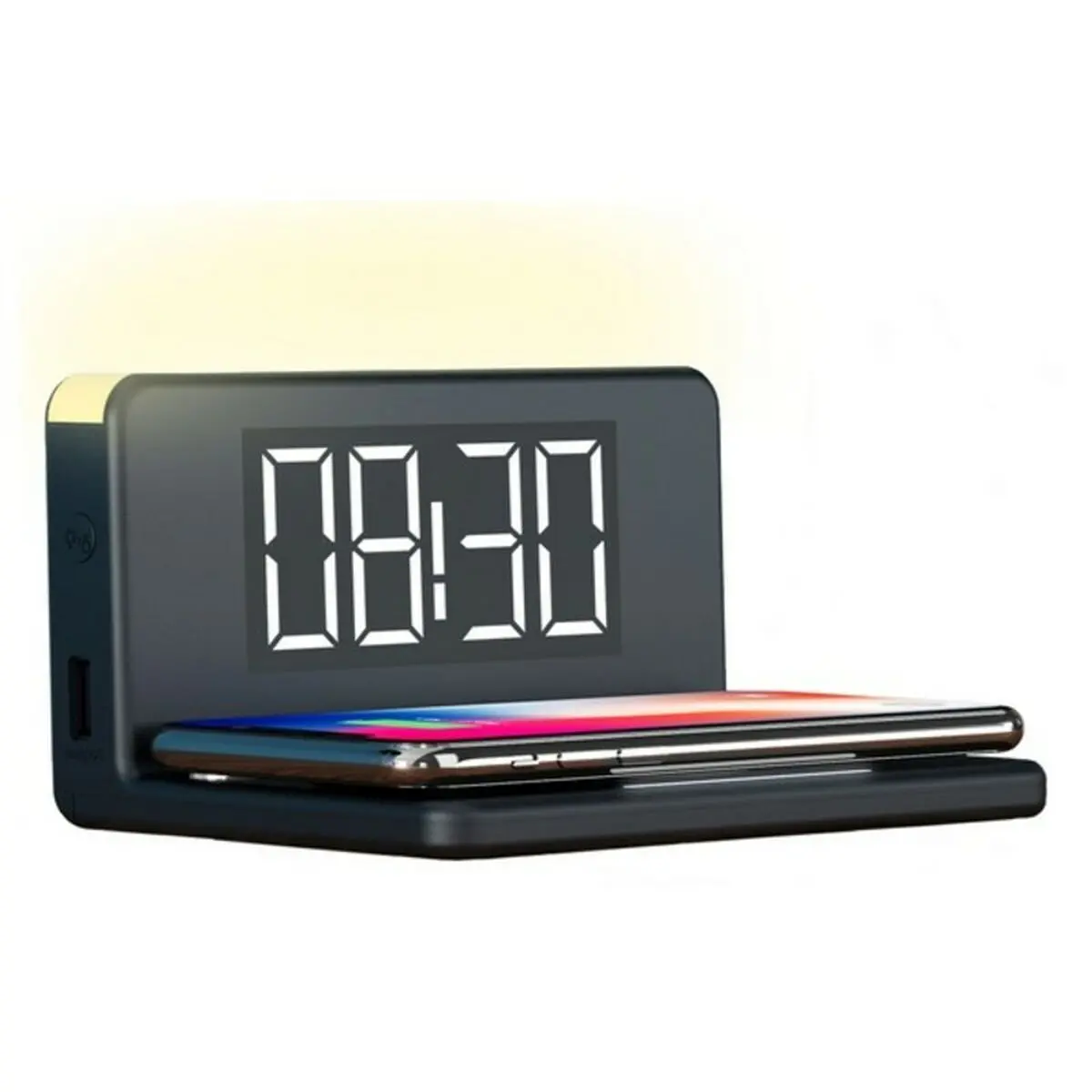 Alarm Clock With Wireless Charger Ksix Qi Black 1