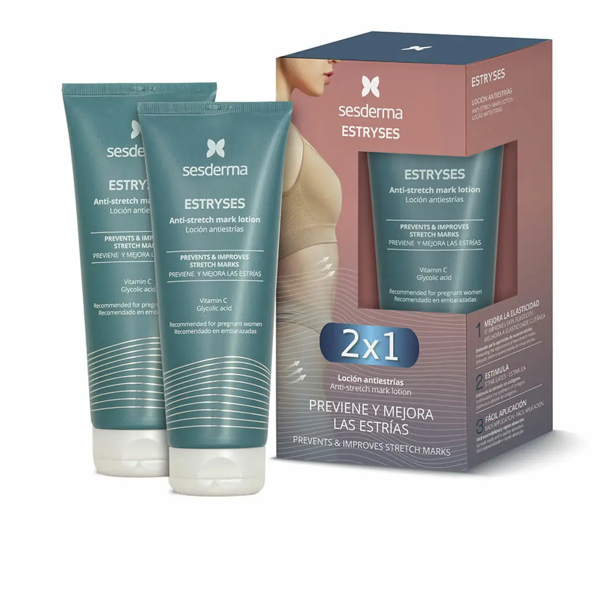 Anti-Stretch Mark Cream Sesderma Estryses 200 Ml 2 Units 1