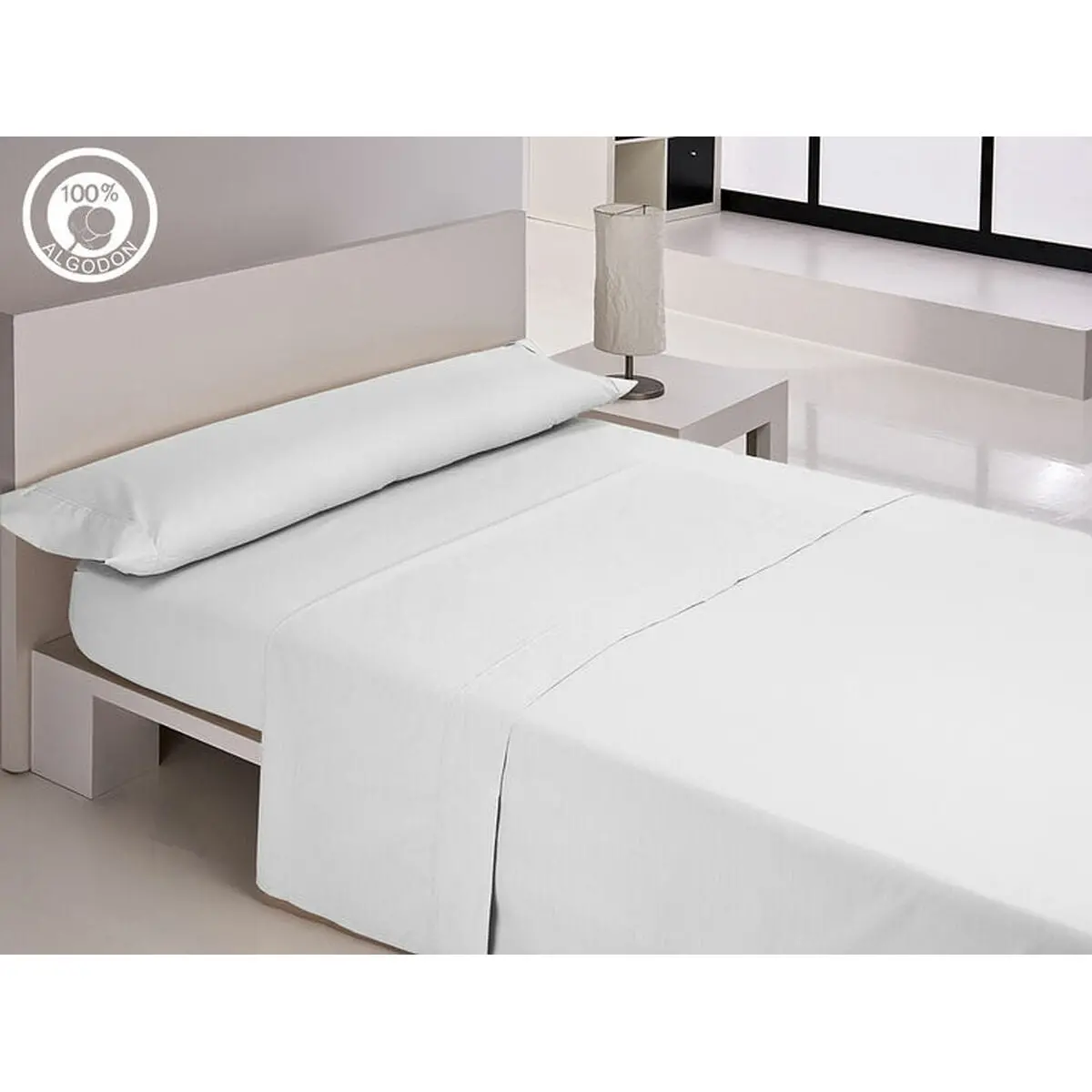 Bedding Set Hosteline Iris Premium White Small Double 1