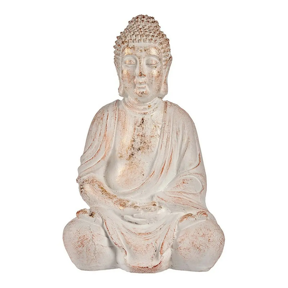 Decorative Garden Figure Ibergarden White Golden Polyresin 24,5 X 50 X 31,8 Cm Buddha 1
