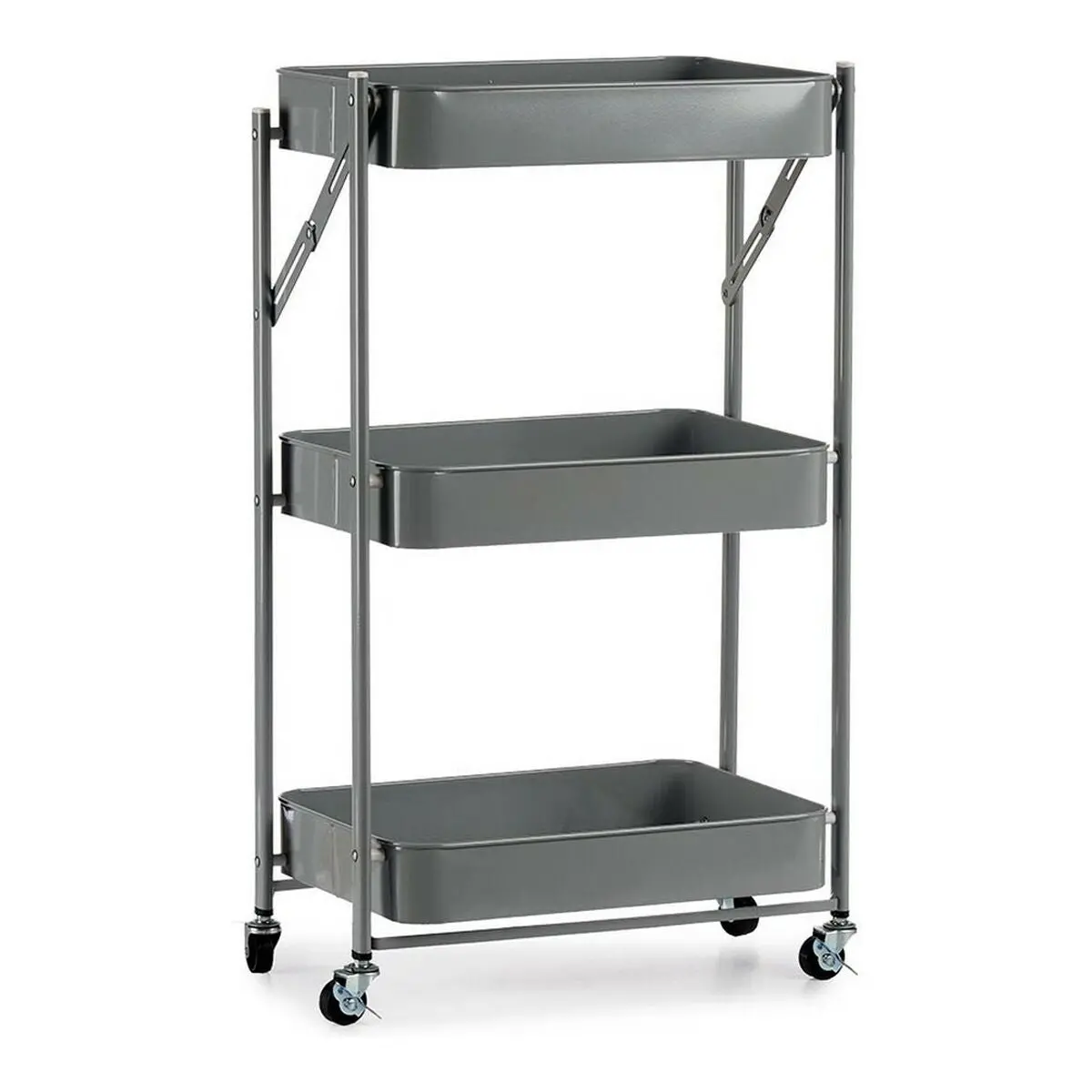Vegetable Trolley Kinvara Grey Steel Plastic 29,5 X 78,5 X 45,5 Cm 1
