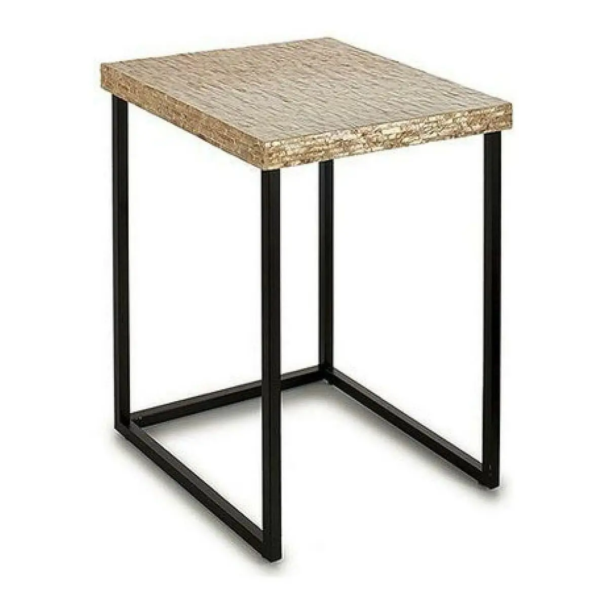 Side Table Gift Decor White Beige Golden 47 X 62 X 47 Cm 1