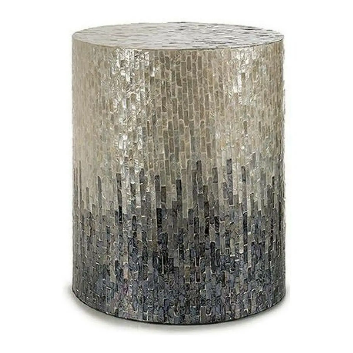Stool Gift Decor Big-S3603675 Grey Mother Of Pearl Particleboard 40 X 45,5 X 40 Cm 1