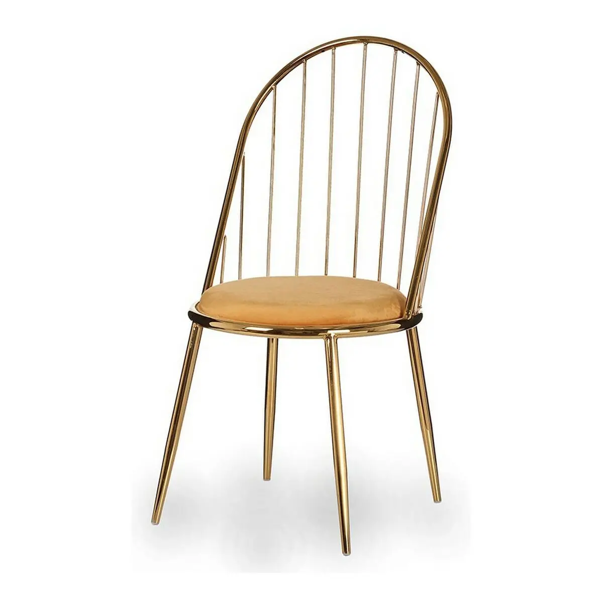 Chair Gift Decor Golden Mustard Polyester Iron 48 X 95,5 X 48 Cm Bars 1
