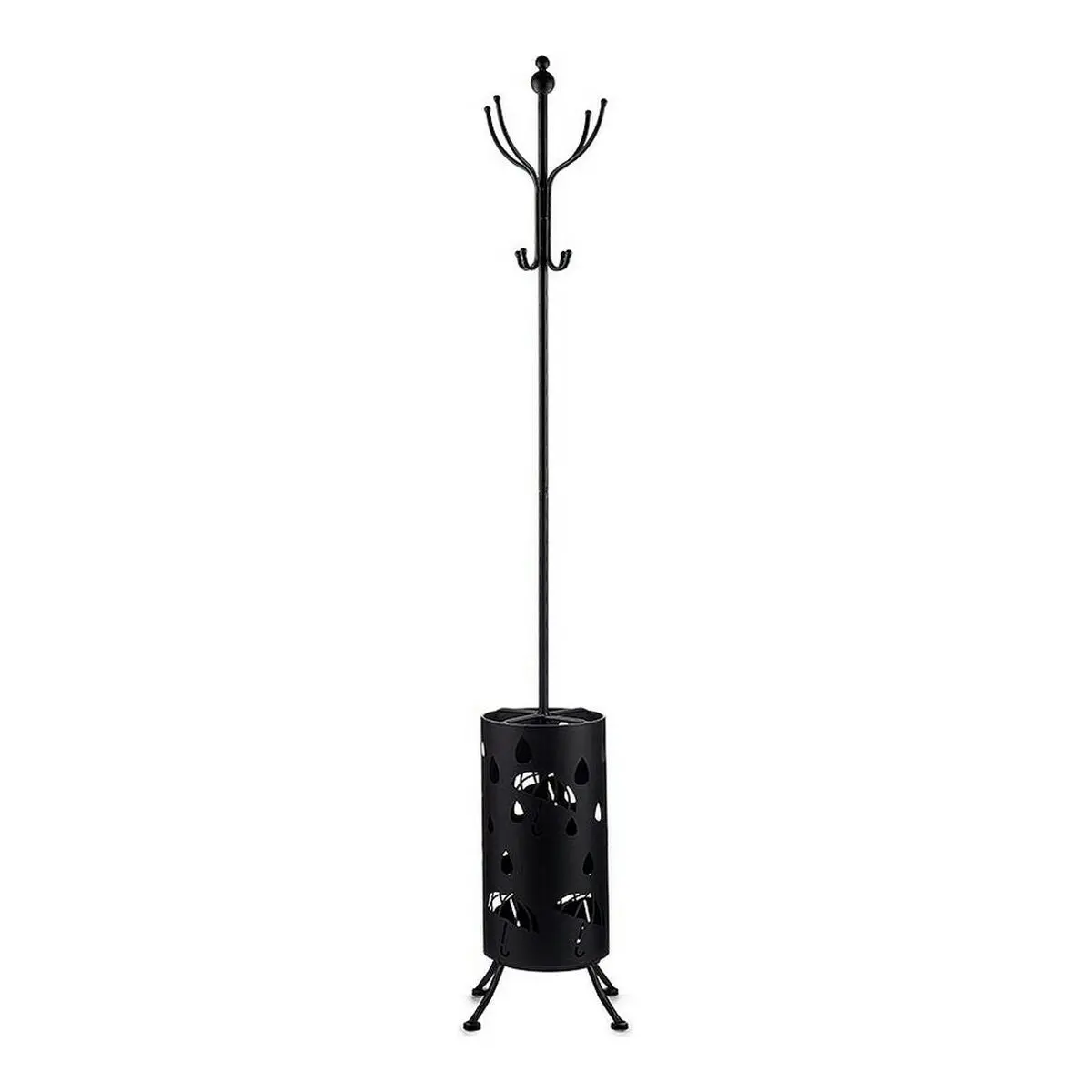 Coat Rack Gift Decor Black Metal 44 X 185 X 44 Cm Umbrella Stand 1