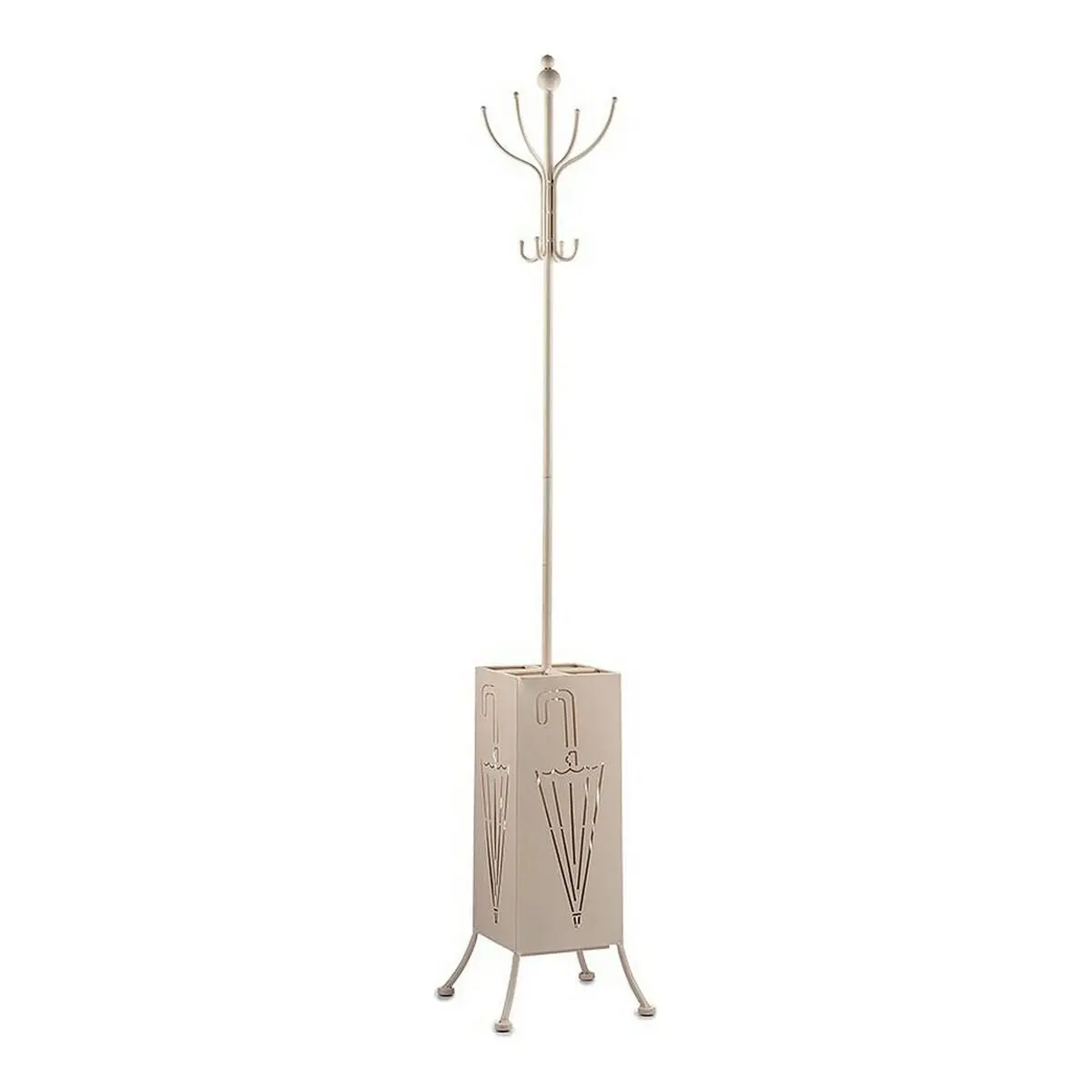 Coat Rack Gift Decor Cream Metal 34 X 188 X 34 Cm Umbrella Stand 1