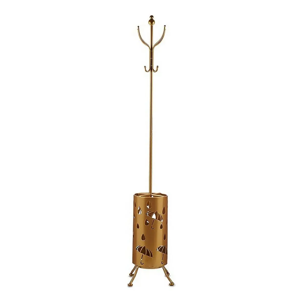 Coat Rack Gift Decor Golden Metal 44 X 185 X 44 Cm Umbrella Stand 1