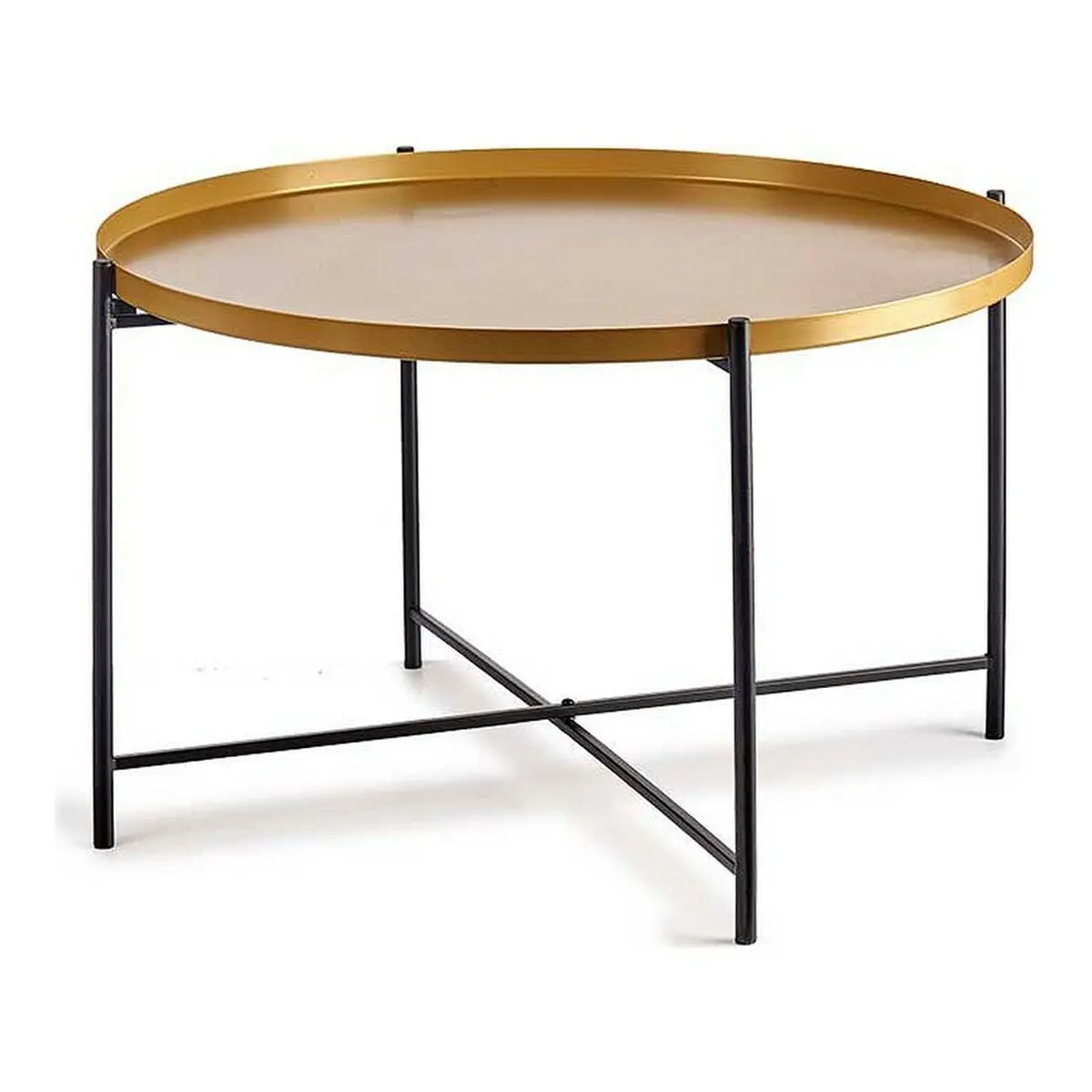 Side Table Black Golden Metal (76,5 X 46 X 76,5 Cm) 1