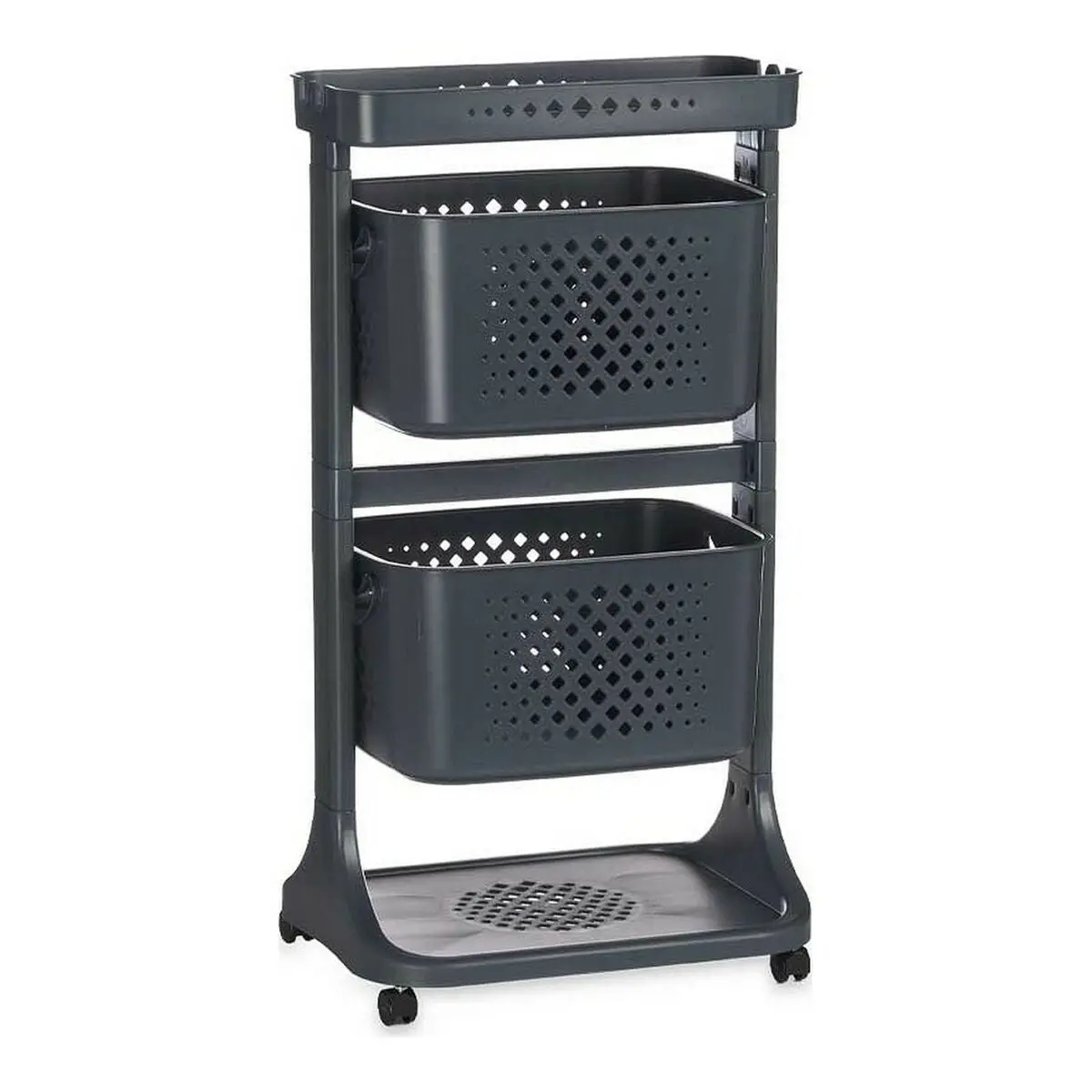 Vegetable Trolley Kinvara Anthracite Polypropylene Plastic 38 X 81,2 X 43,6 Cm 35 X 82 X 43 Cm 1