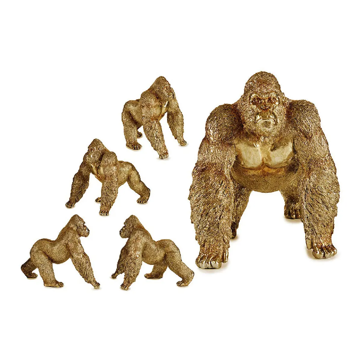 Decorative Figure Gift Decor Golden Gorilla 30 X 35 X 44 Cm 1