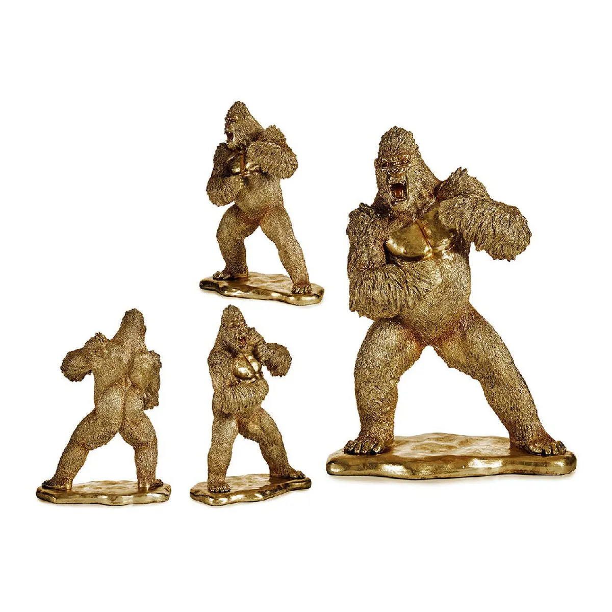 Decorative Figure Gift Decor Golden Gorilla 25 X 56 X 42 Cm 1