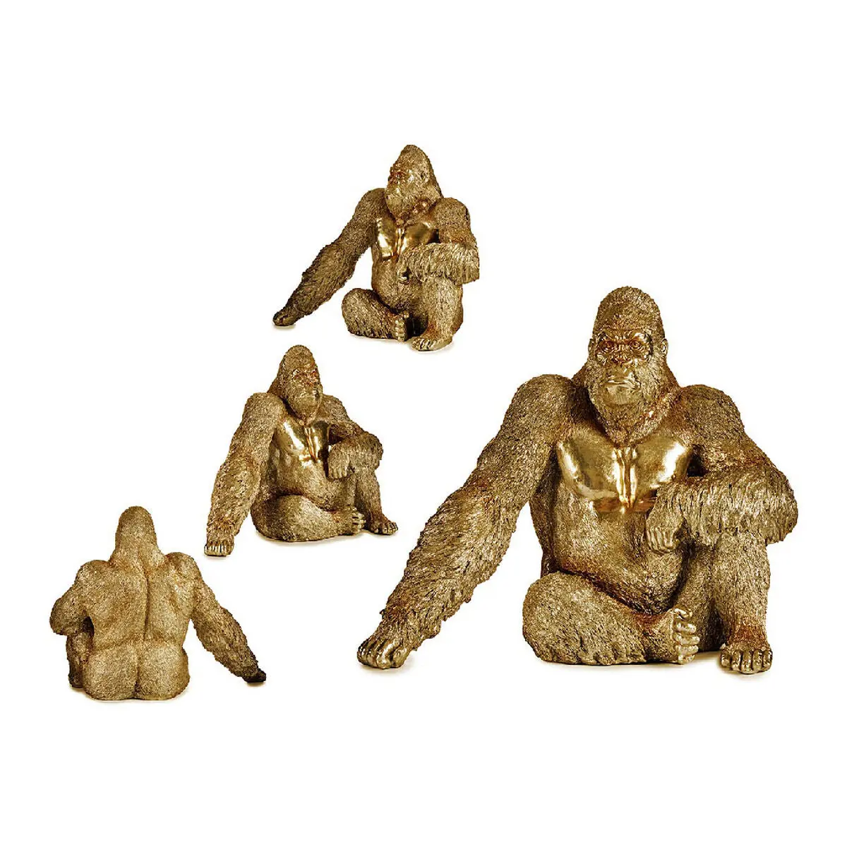 Decorative Figure Gift Decor Golden Gorilla 36 X 50 X 62 Cm 1
