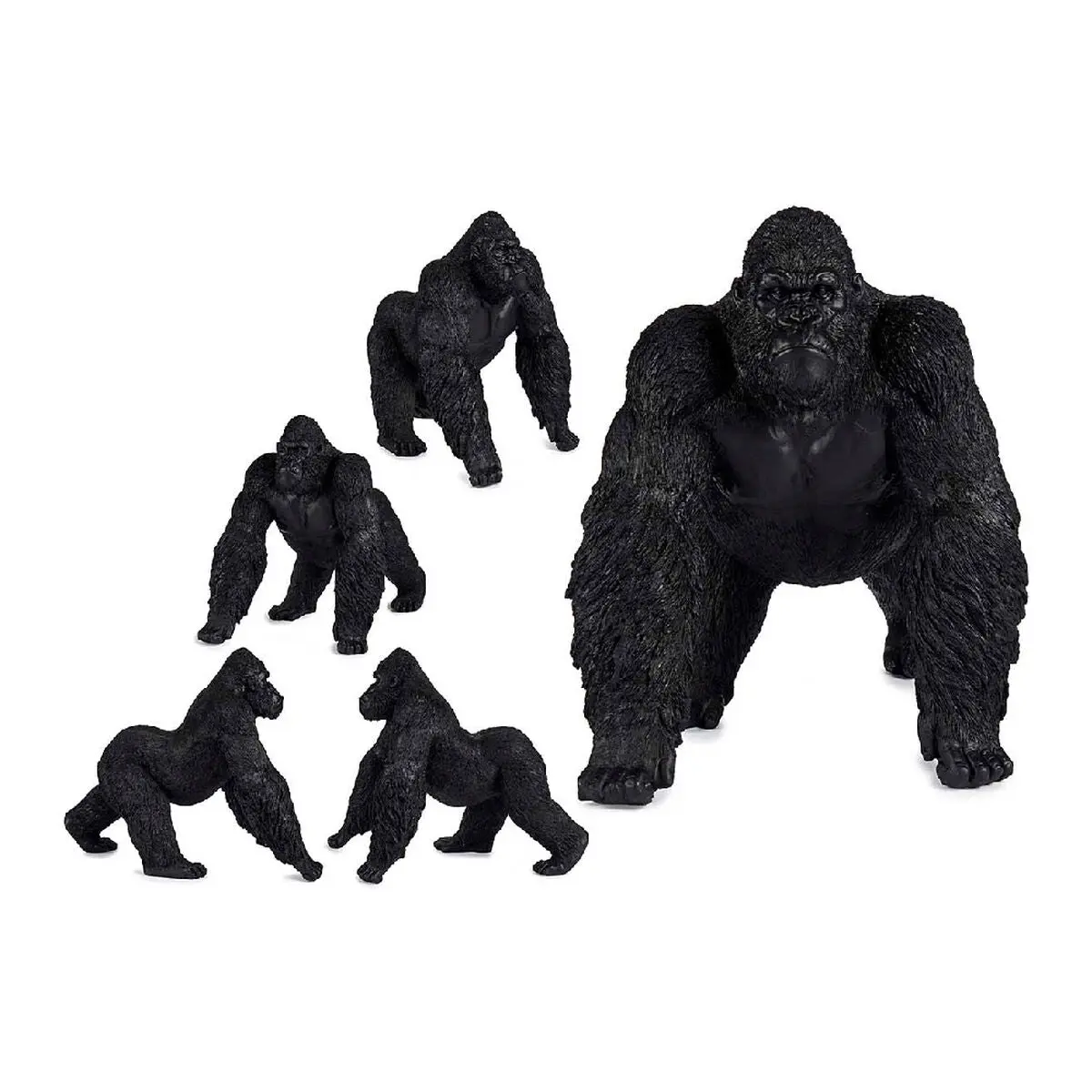 Decorative Figure Gift Decor Black Gorilla 30 X 36 X 45 Cm 1