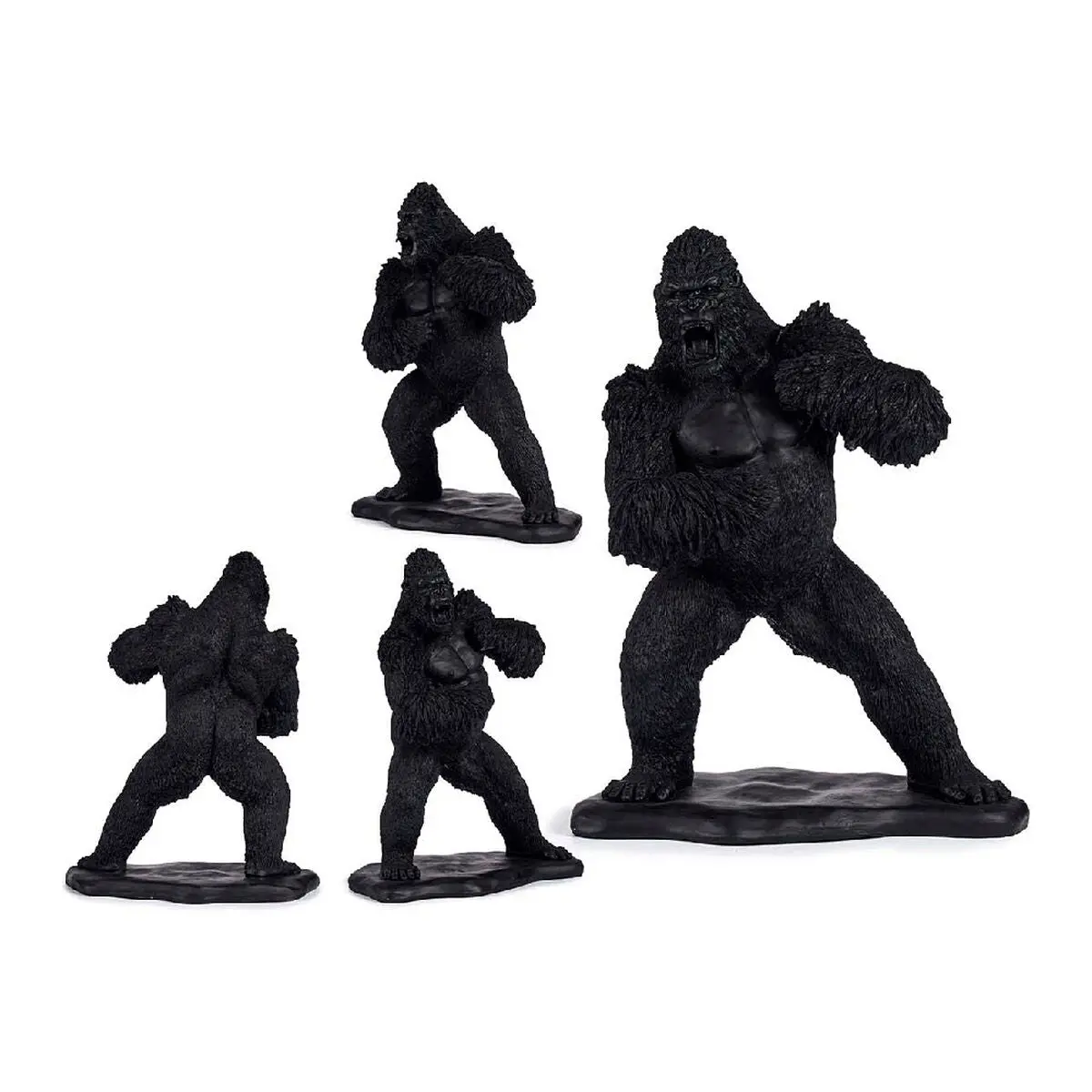 Decorative Figure Gift Decor Black Gorilla 25,5 X 56,5 X 43,5 Cm 1
